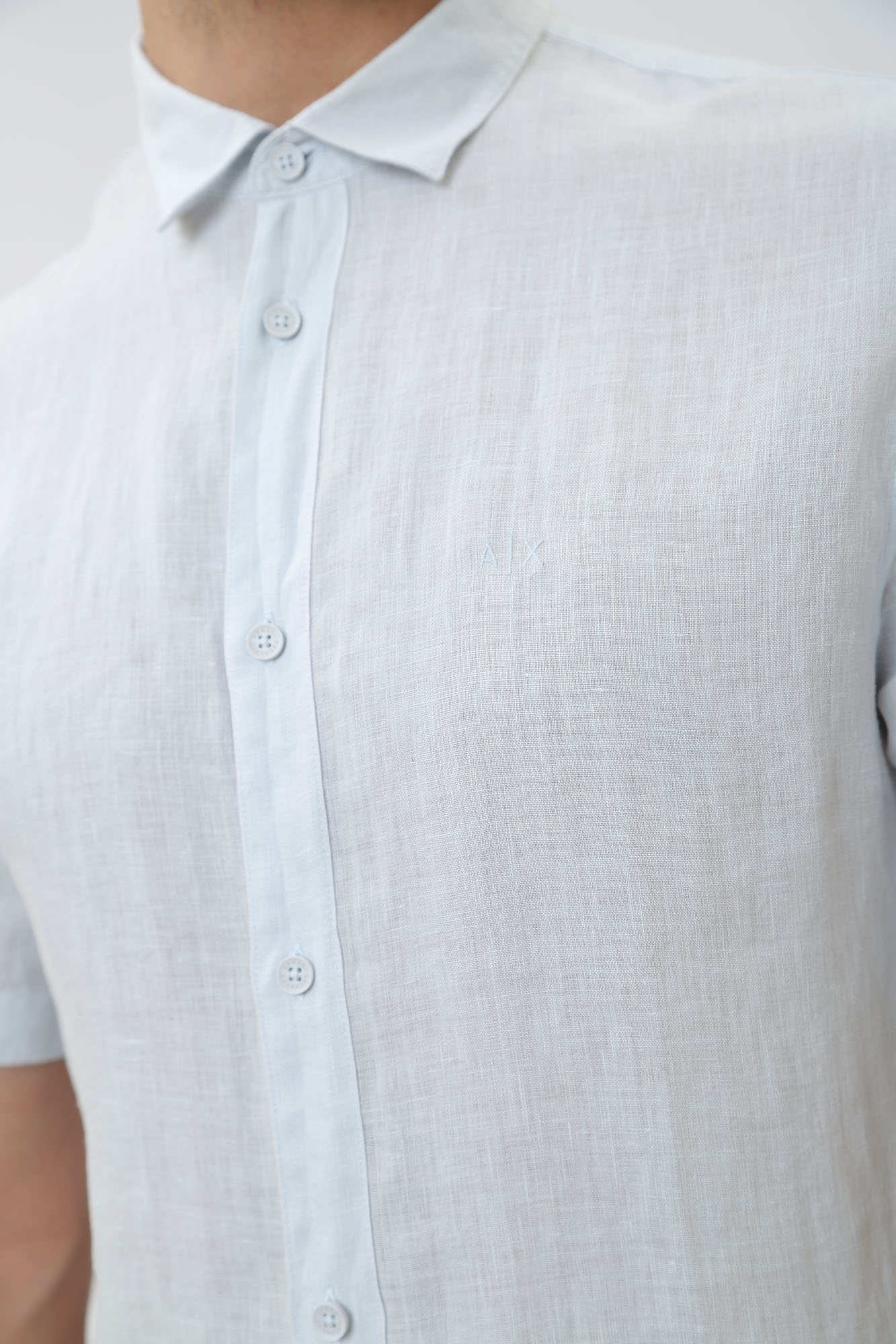 8NZC67_ZNCFZ Рубашка льняная Armani Exchange Синий