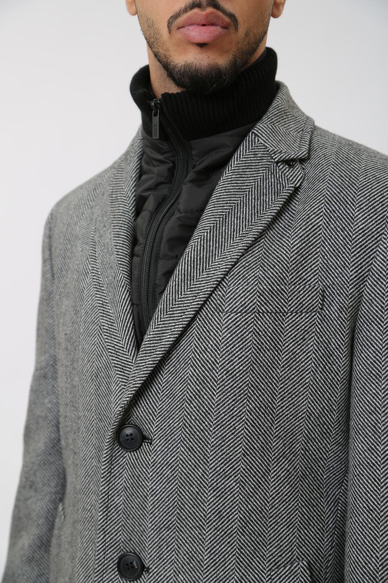 534721_455704 Пальто Karl Lagerfeld Серый