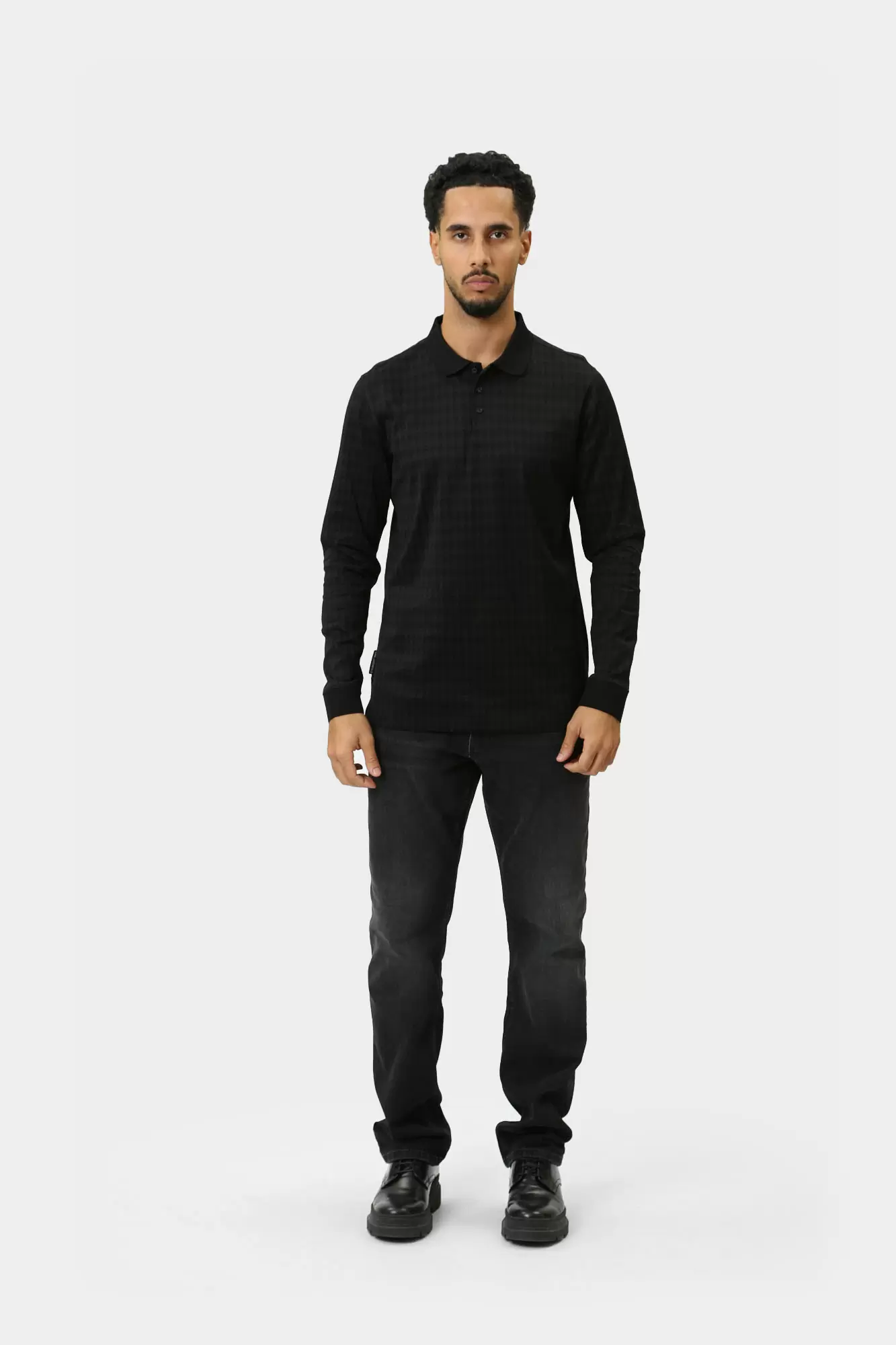 544202_745009 Поло с длинным рукавом Karl Lagerfeld Черный