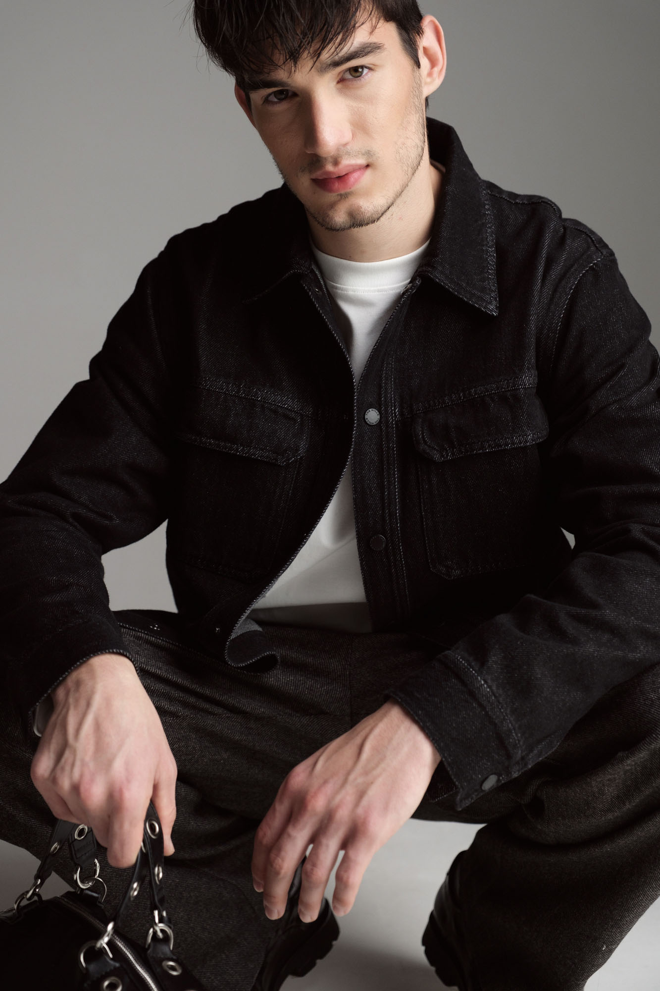 M-242-TH-56-0059 Рубашка джинсовая The Hills Черный