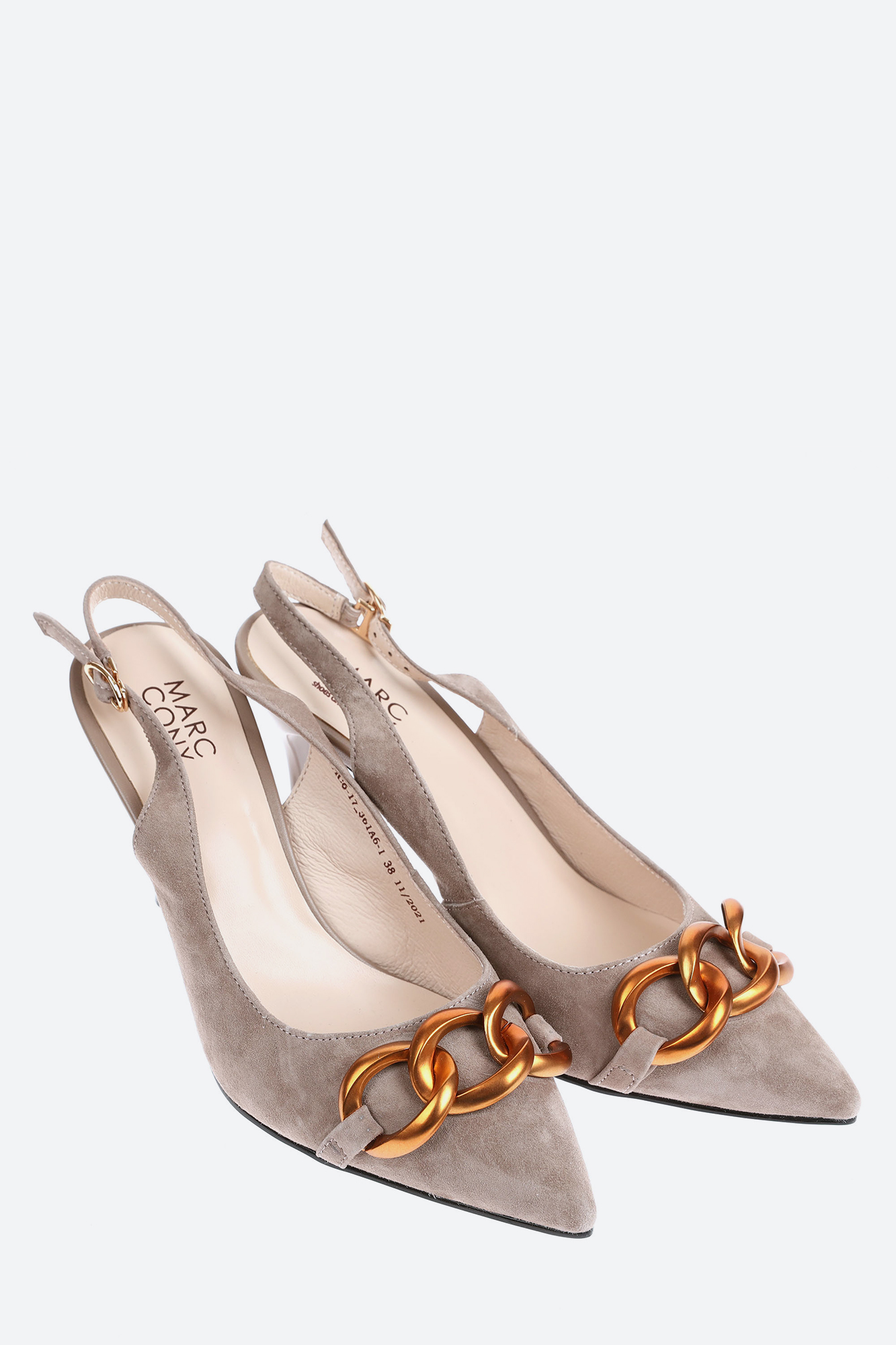 VIC6-17_361A6 Босоножки на каблуке Marc Cony Бежевый