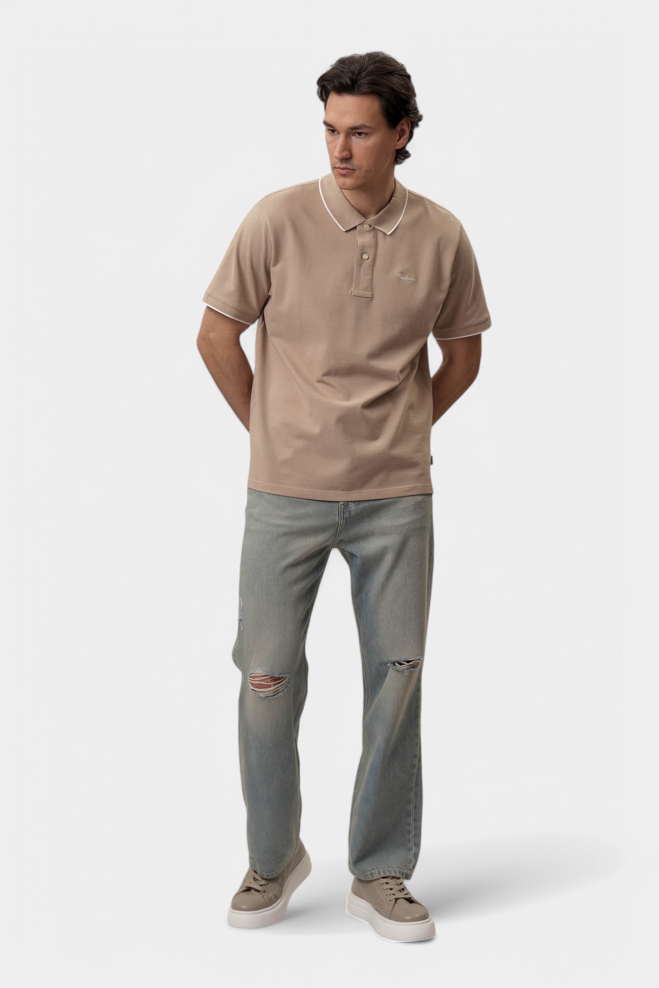PM542101 Поло Pepe Jeans Бежевый