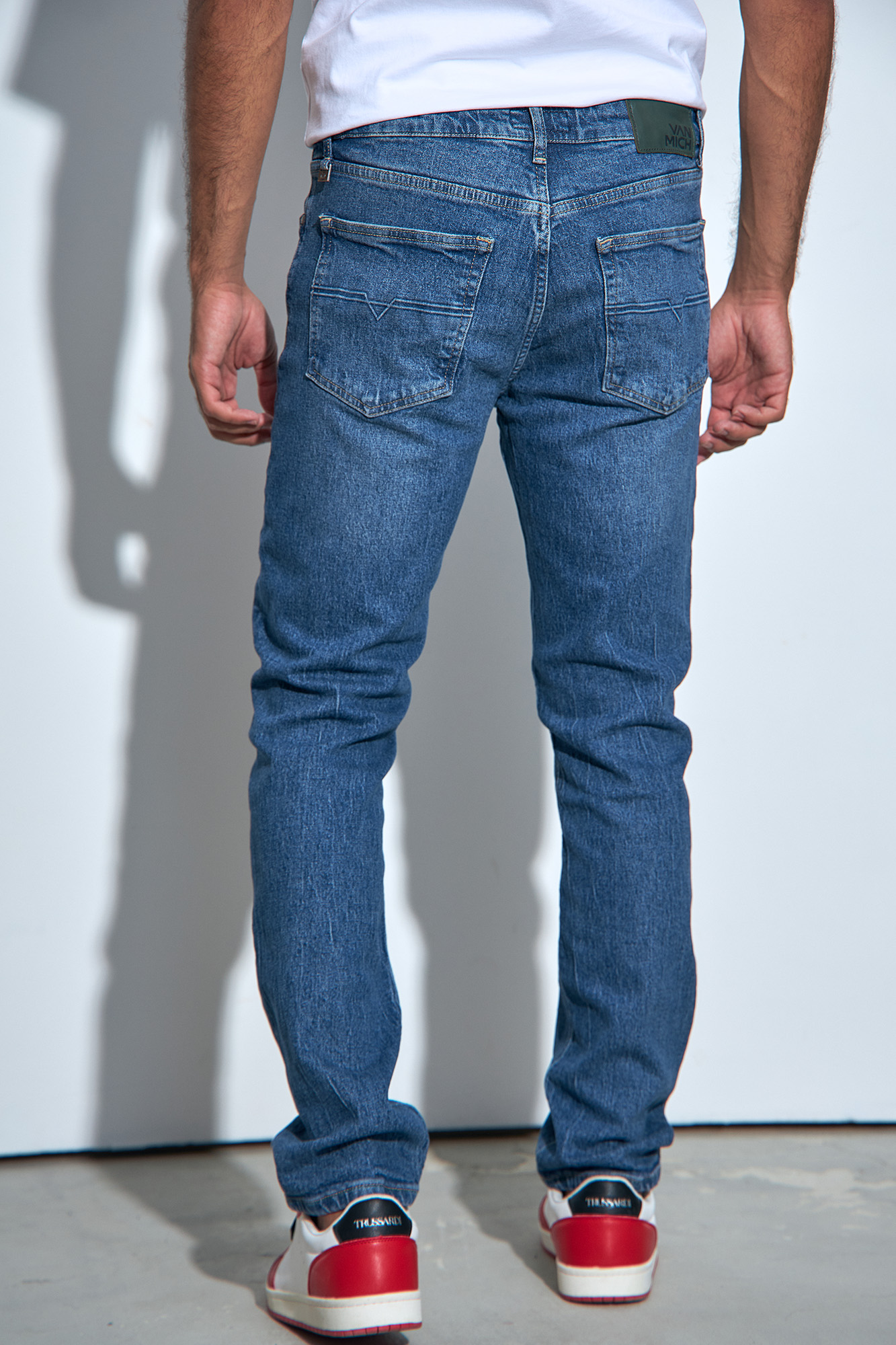 Джинсы Slim Van Mich Хлопок Голубой