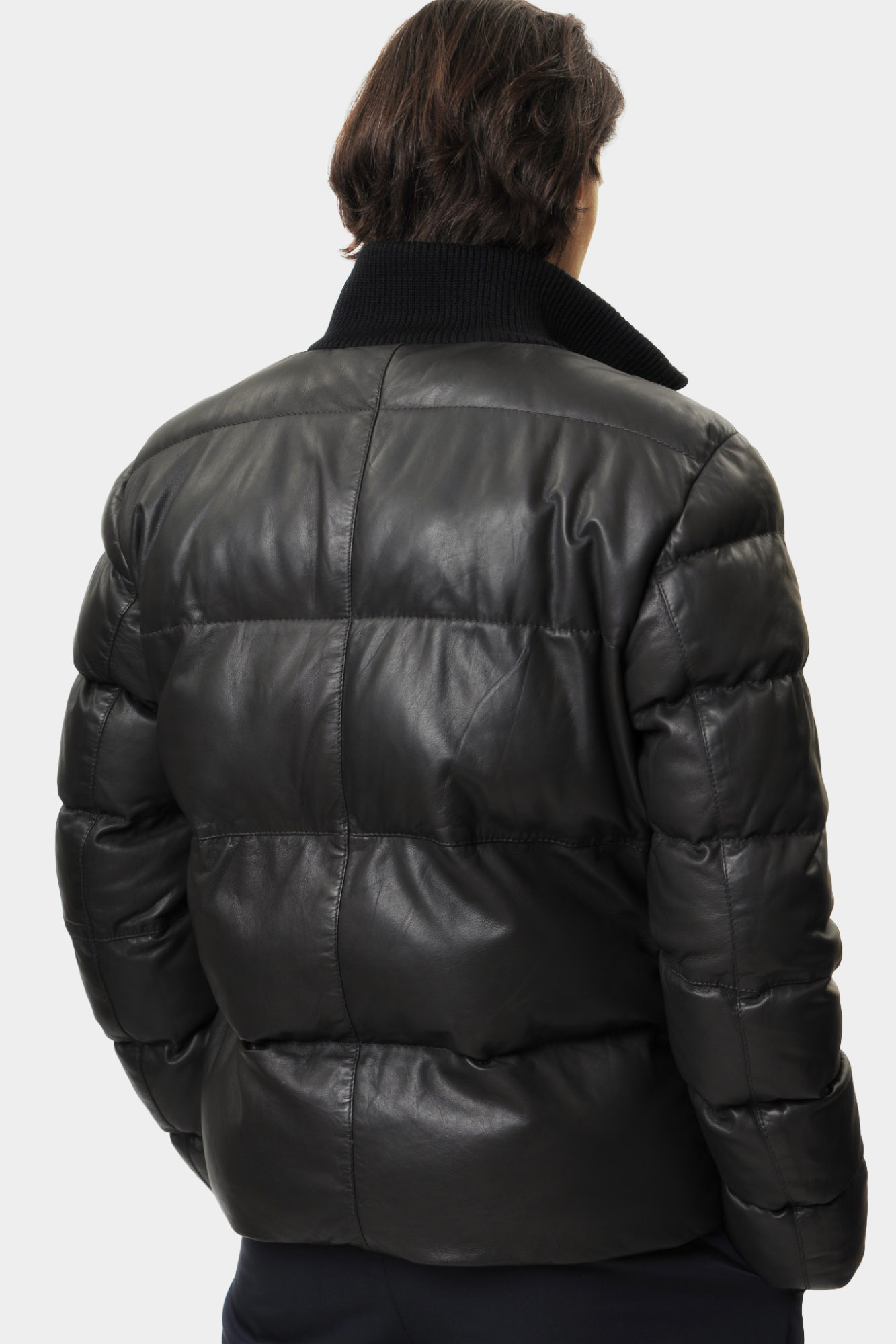 110138_80000445 Куртка кожаная Strellson Серый