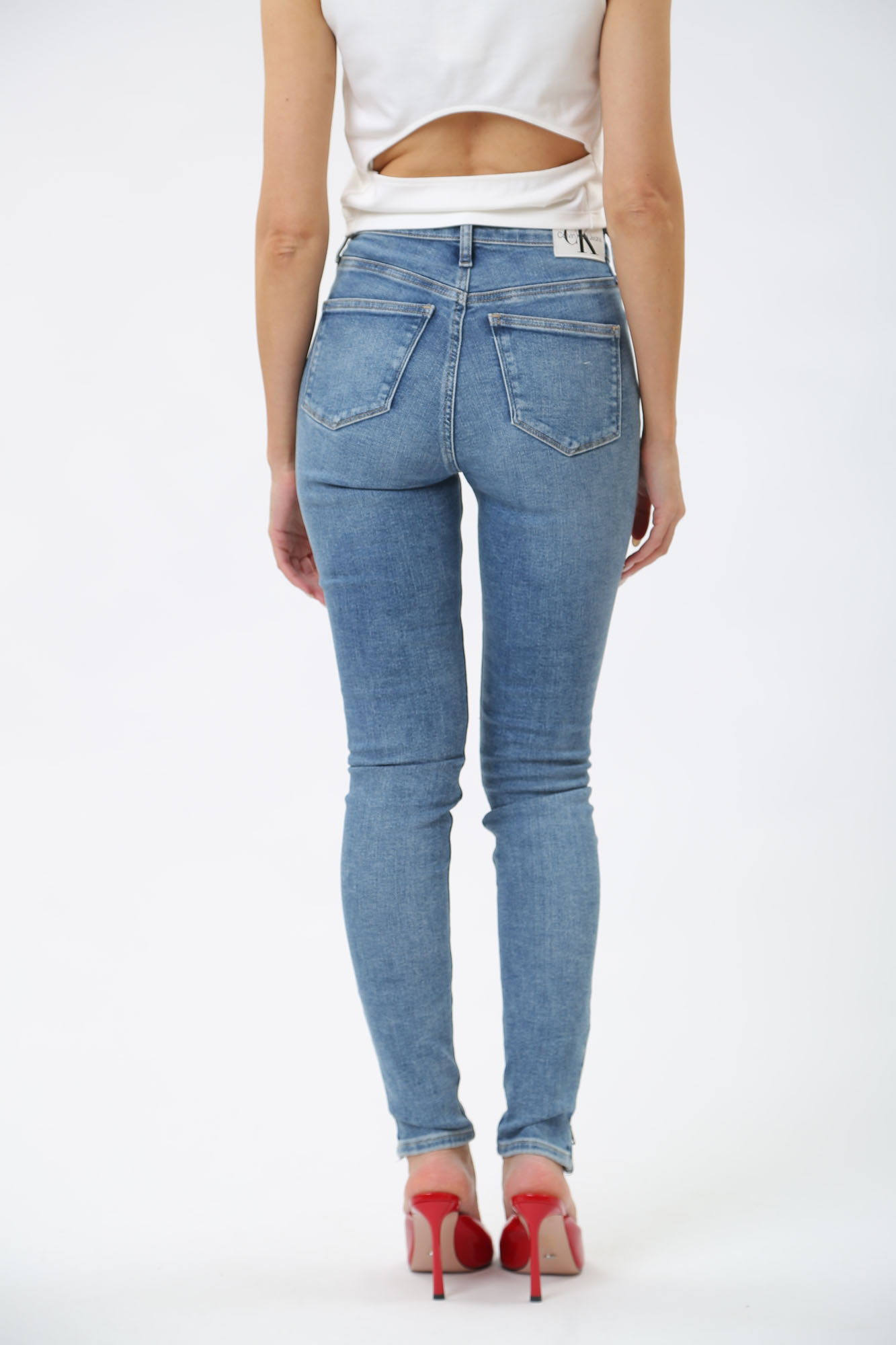 J20J222773 джинсы high rise super skinny  calvin klein jeans 