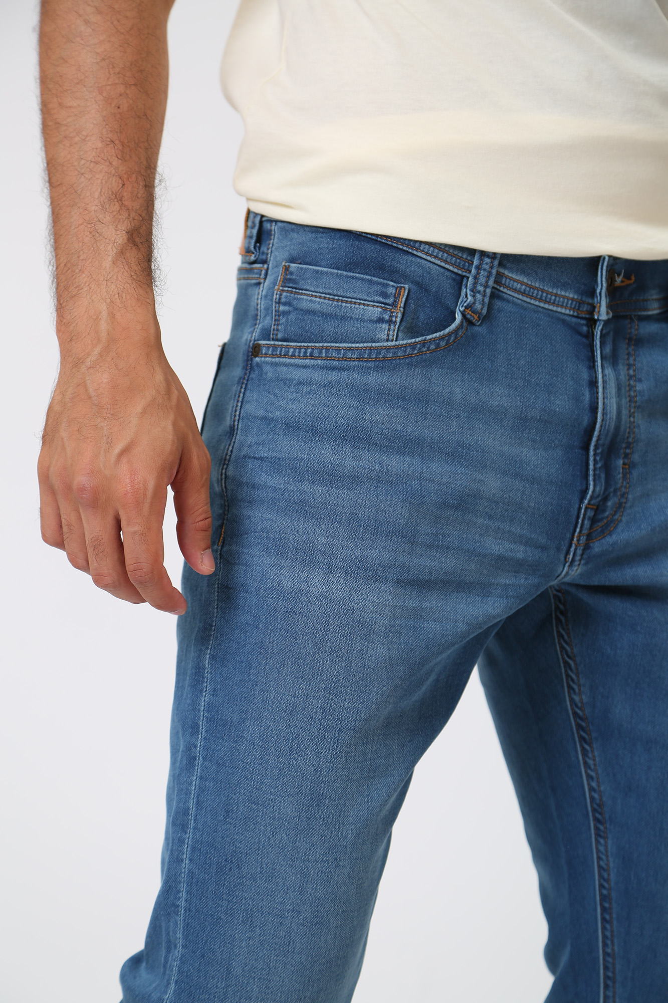 1013435-5000 Брюки джинсовые Mustang Синий