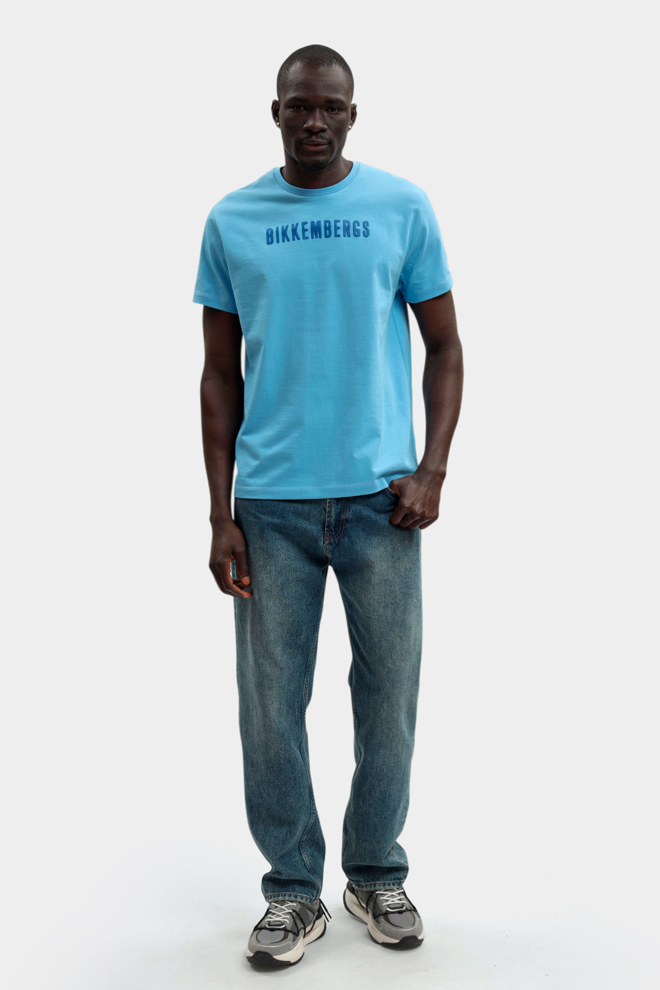 BMT1584 Футболка Bikkembergs Голубой