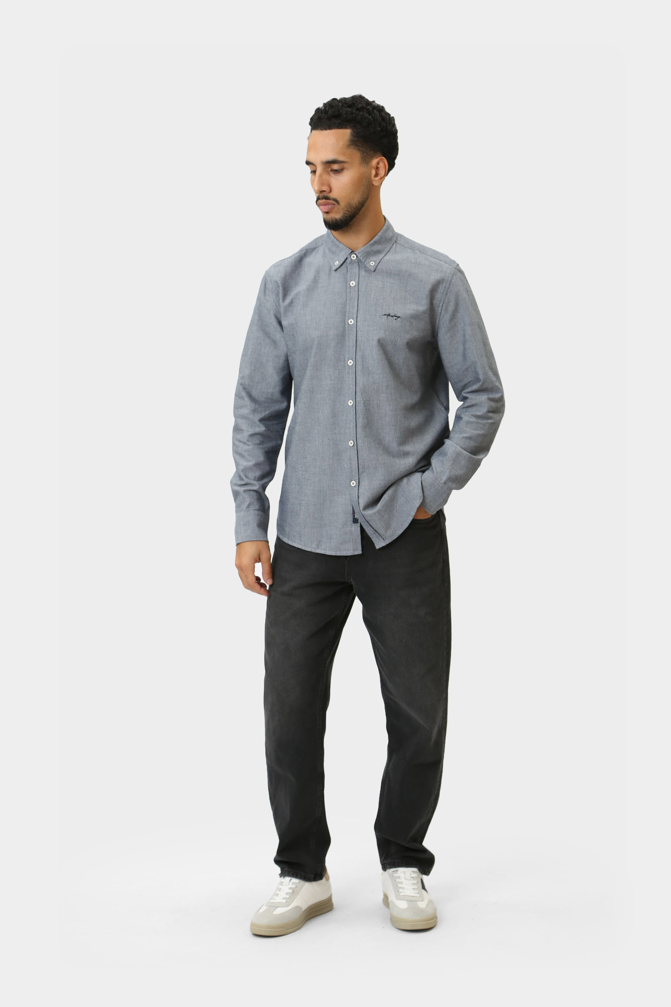 1015620 Рубашка с длинным рукавом Mustang Синий