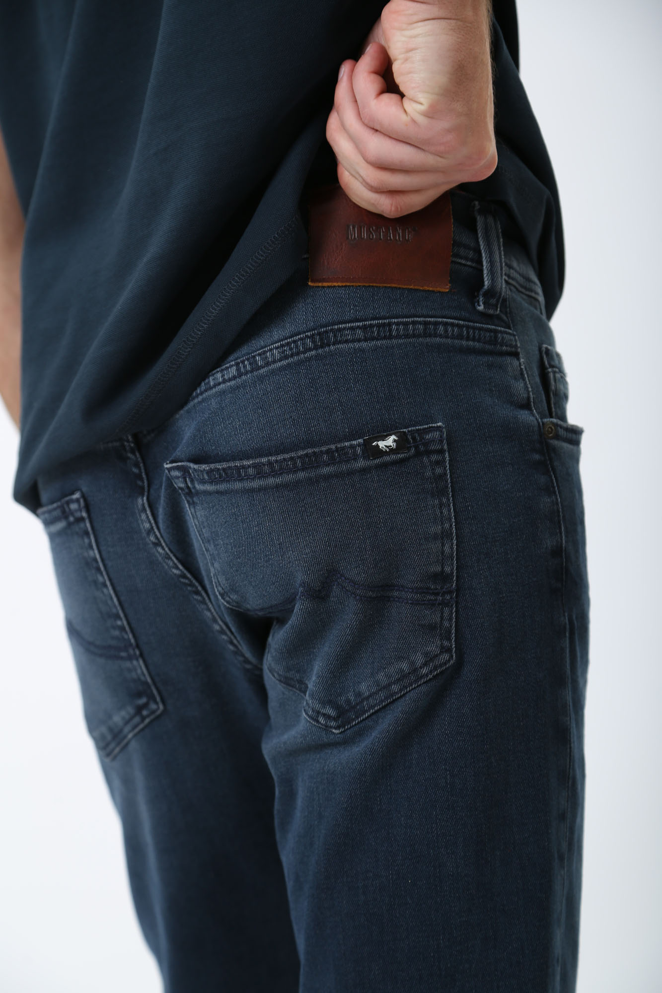 1014593-5000 Брюки джинсовые Mustang Синий