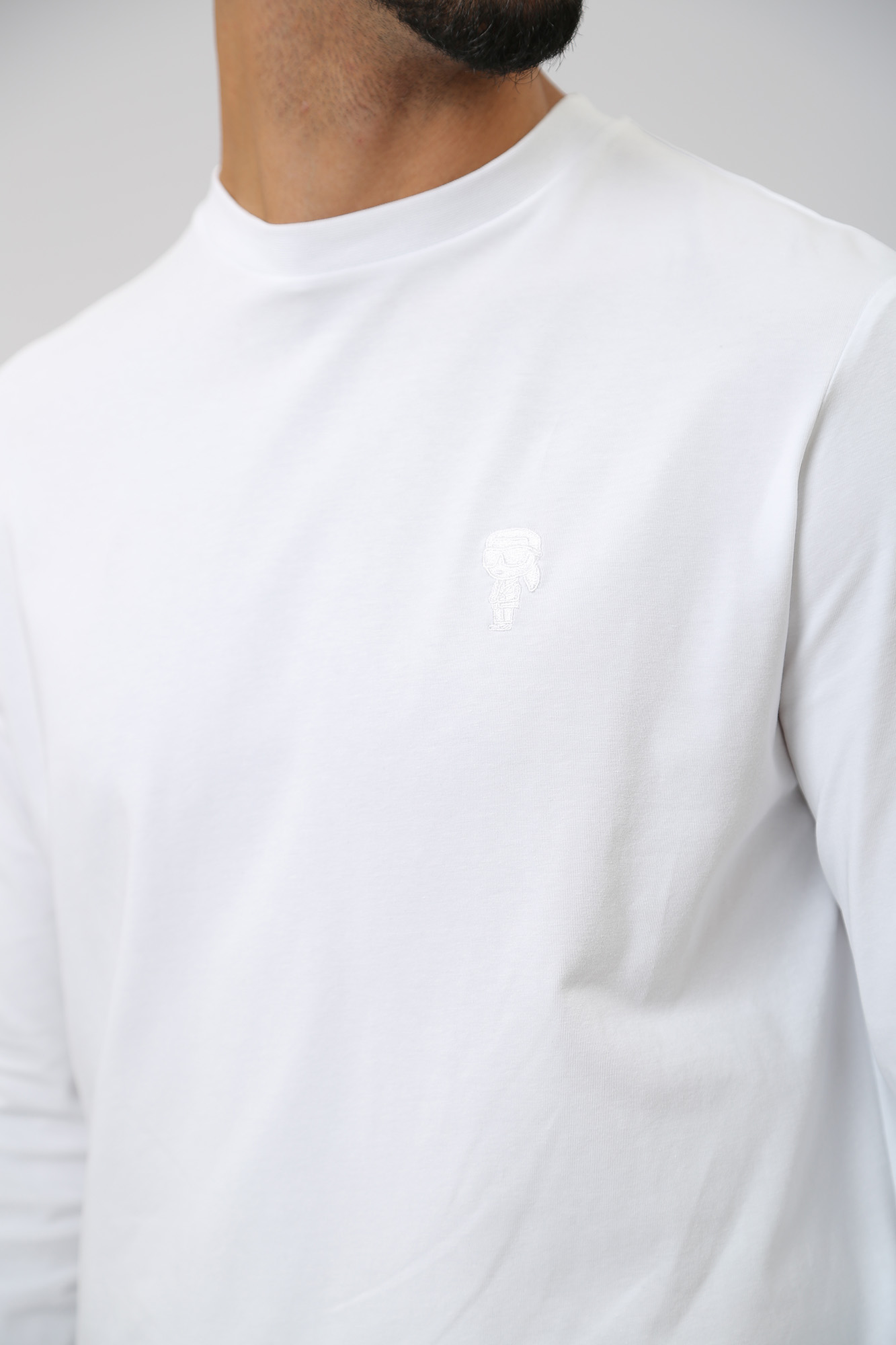 534221_755028 Лонгслив Karl Lagerfeld Белый