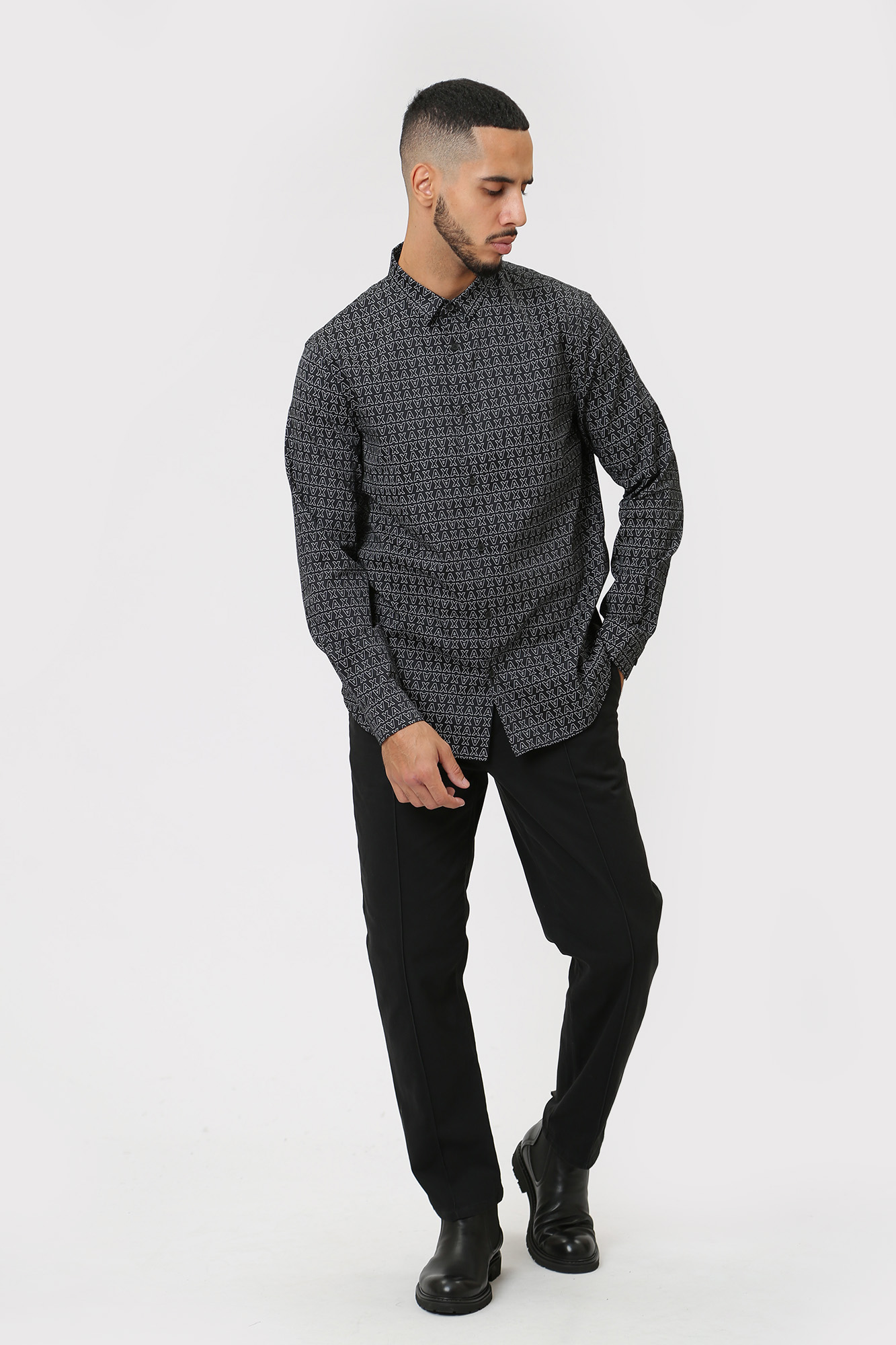 6RZC45_ZNZRZ Рубашка с длинным рукавом Armani Exchange Черный