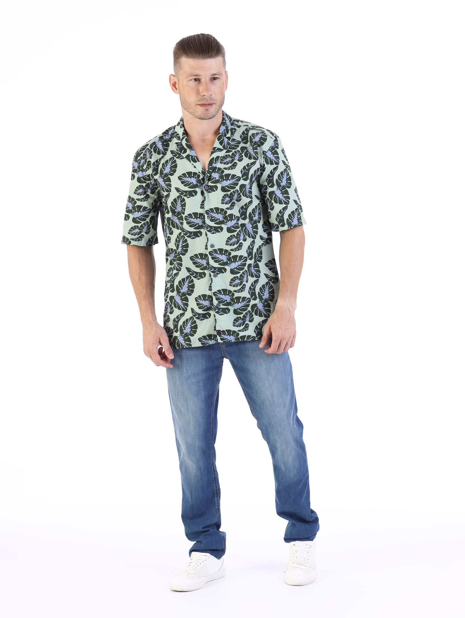 30014489_10006768 Сорочка Strellson Зеленый