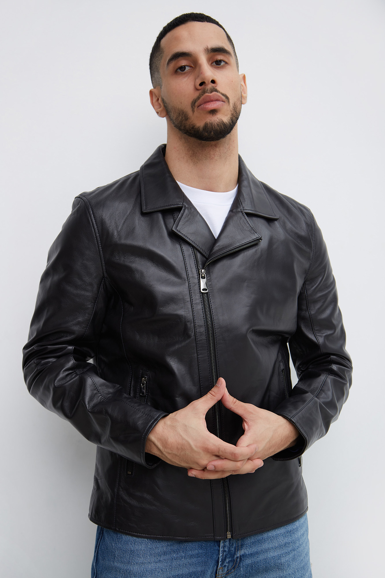 VM-231-004 Куртка кожаная Van Mich Черный