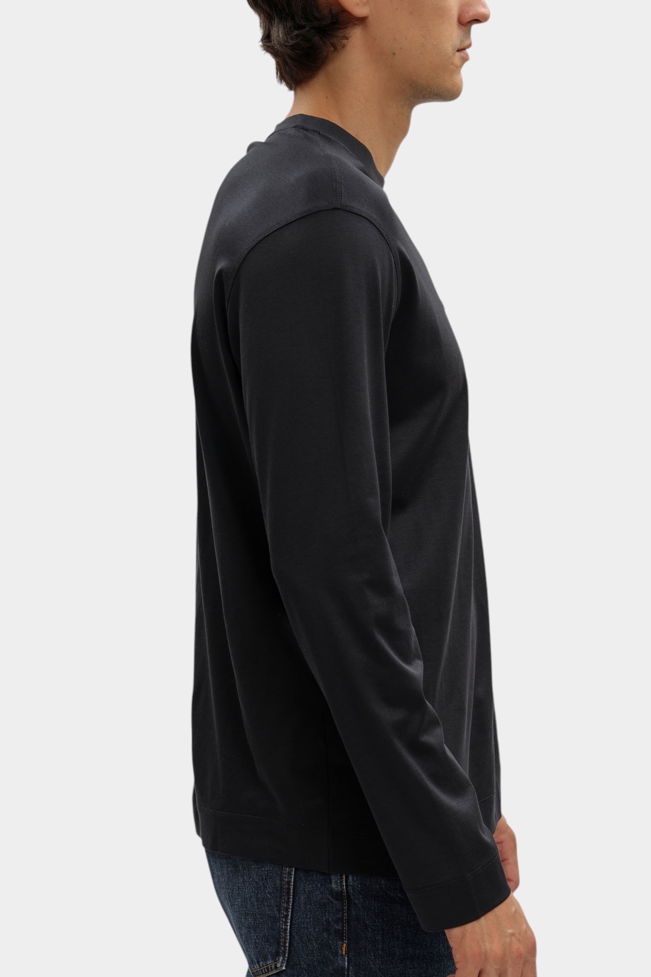 EM004345_ AF10761 Лонгслив Emporio Armani Голубой