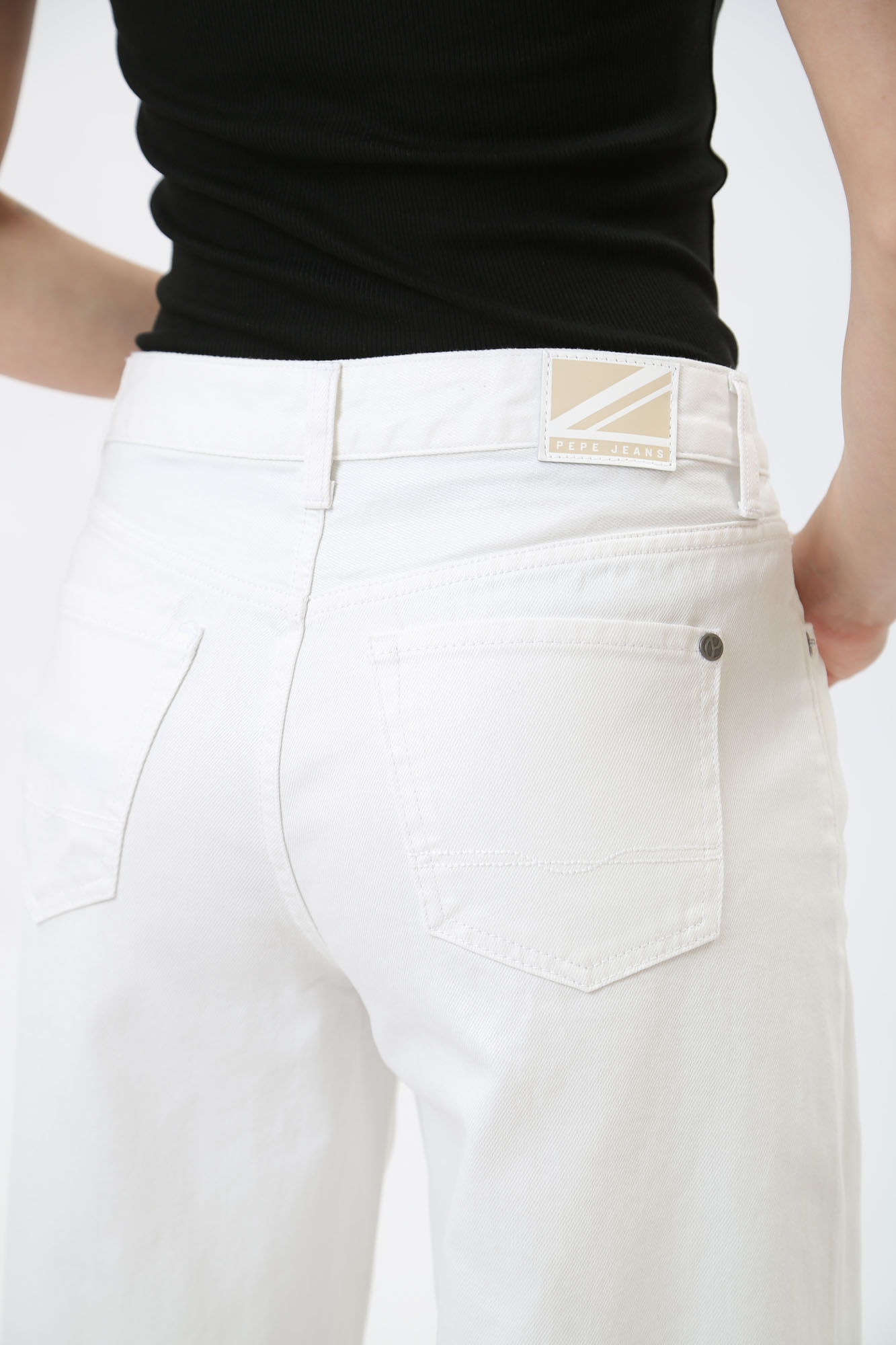 PL204684 джинсы wide leg jeans mw coated  pepe jeans 