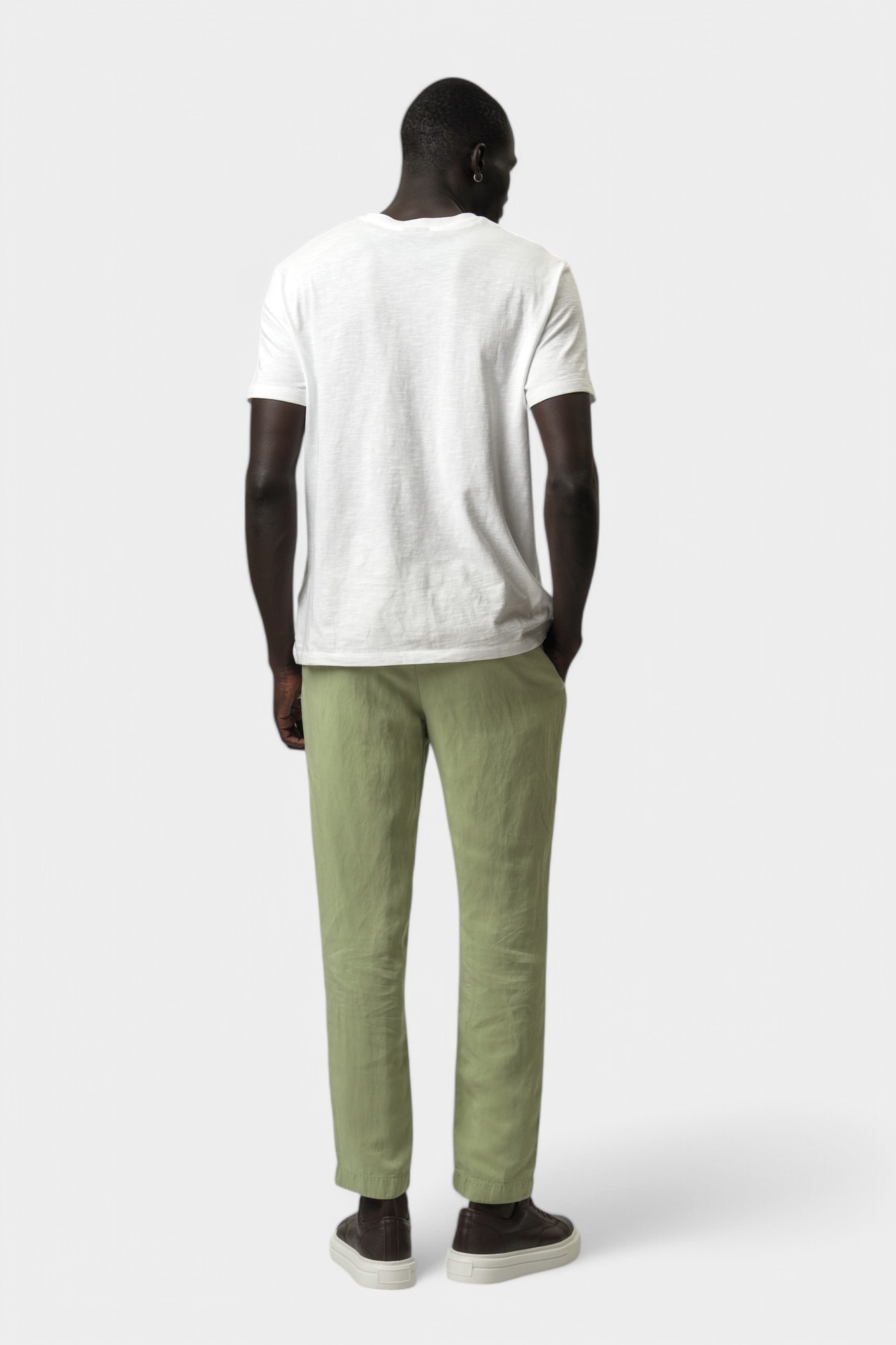 30046803_10015385 Брюки льняные Strellson Зеленый