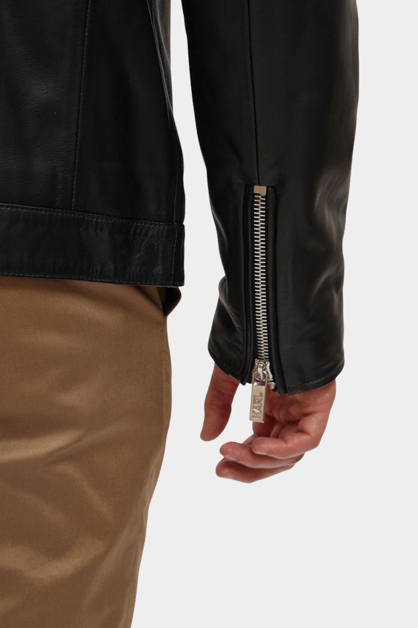 552421_555022 Куртка кожаная Karl Lagerfeld Черный