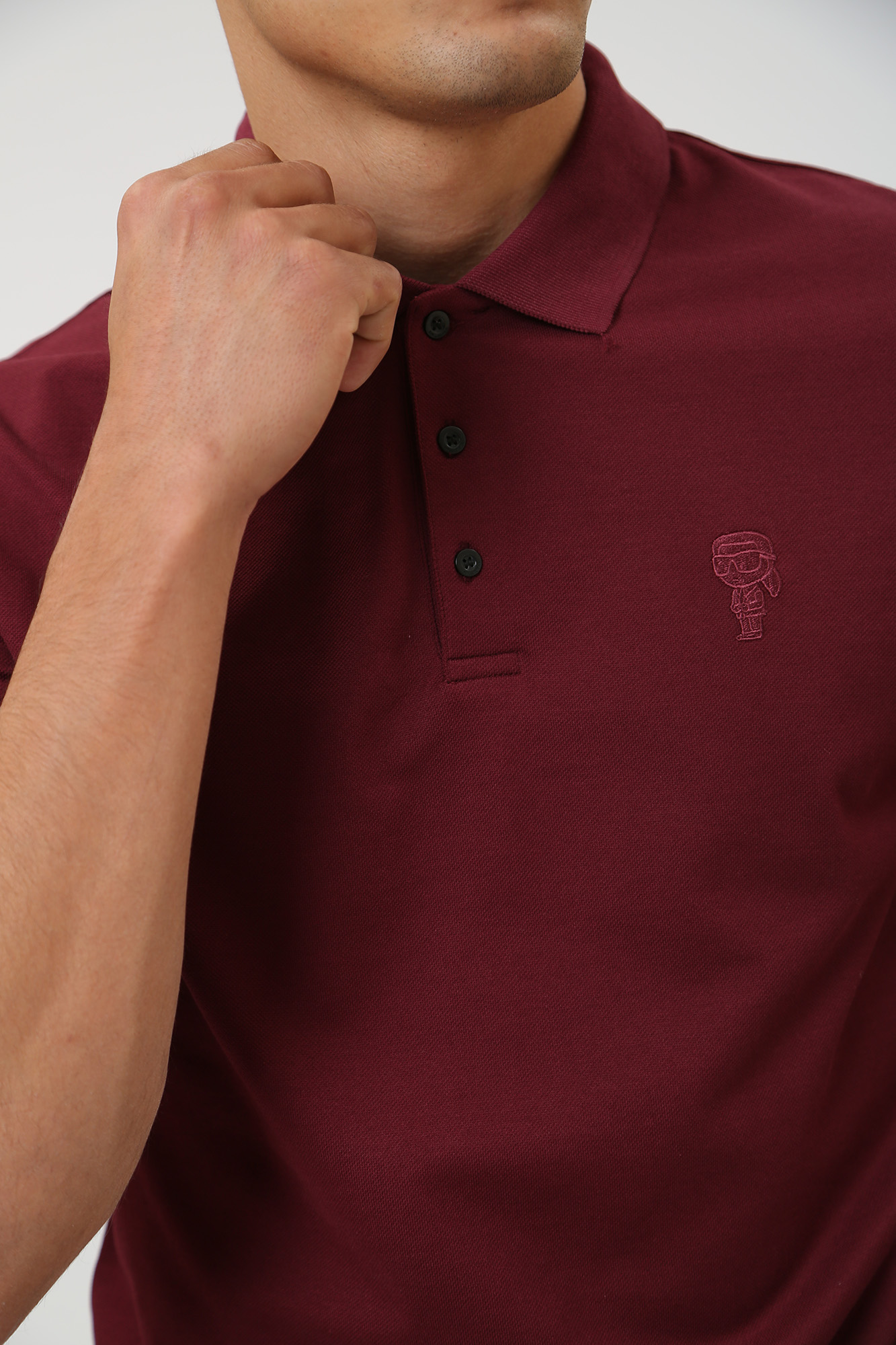 534232_745028 Поло Karl Lagerfeld Бордовый