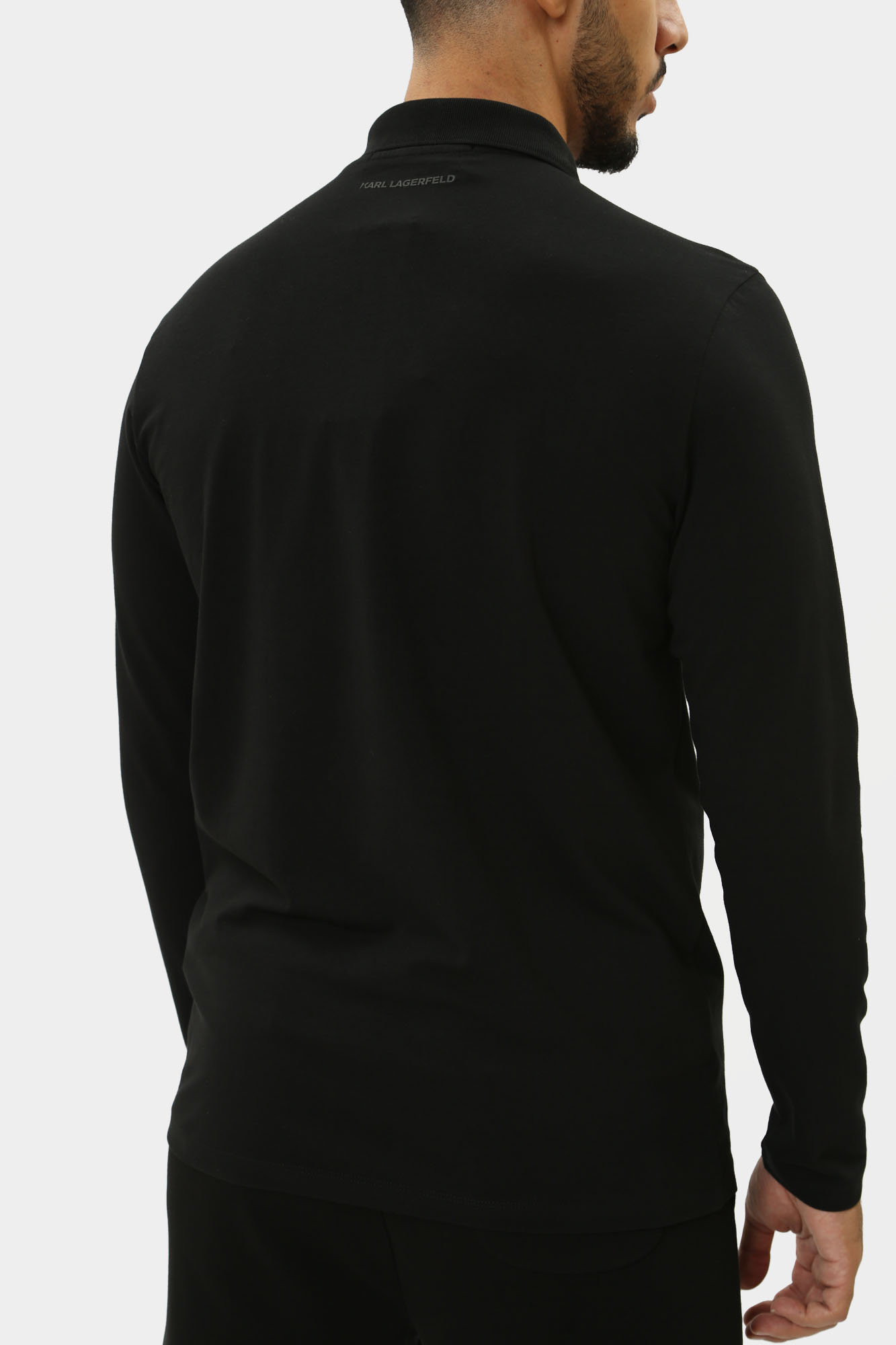 543221_74540 Поло с длинным рукавом Karl Lagerfeld Черный