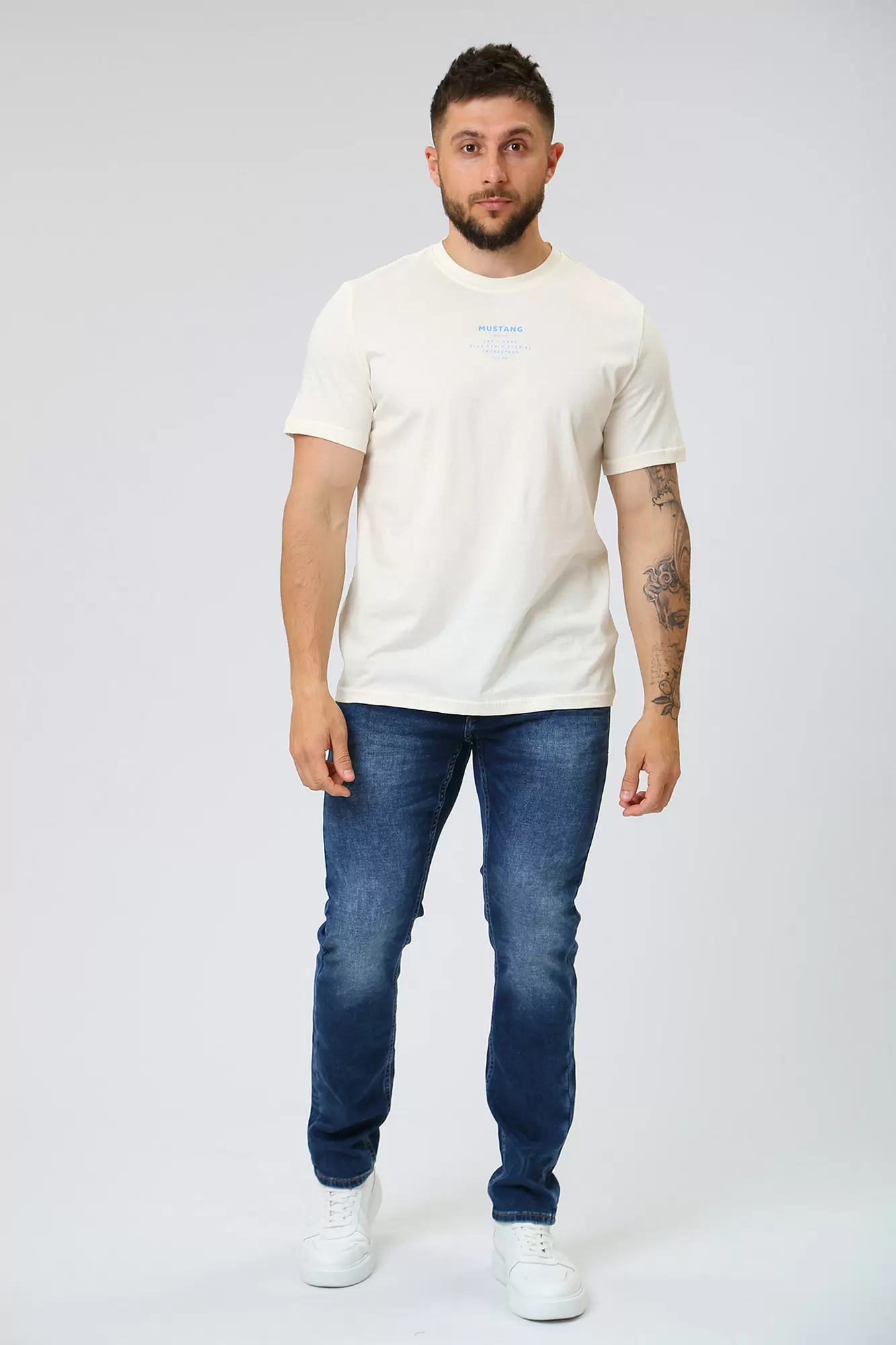 1006064 Джинсы Oregon Tapered K Mustang Синий