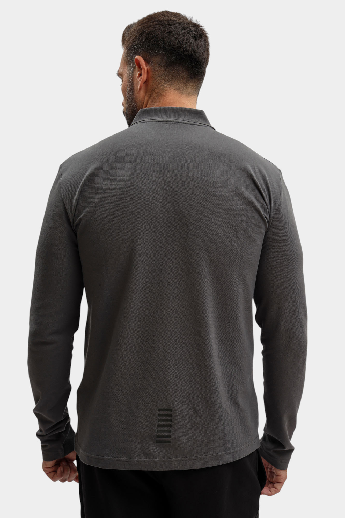 8NPF17_PJVUZ_U8117 Поло с длинным рукавом EA7 Серый