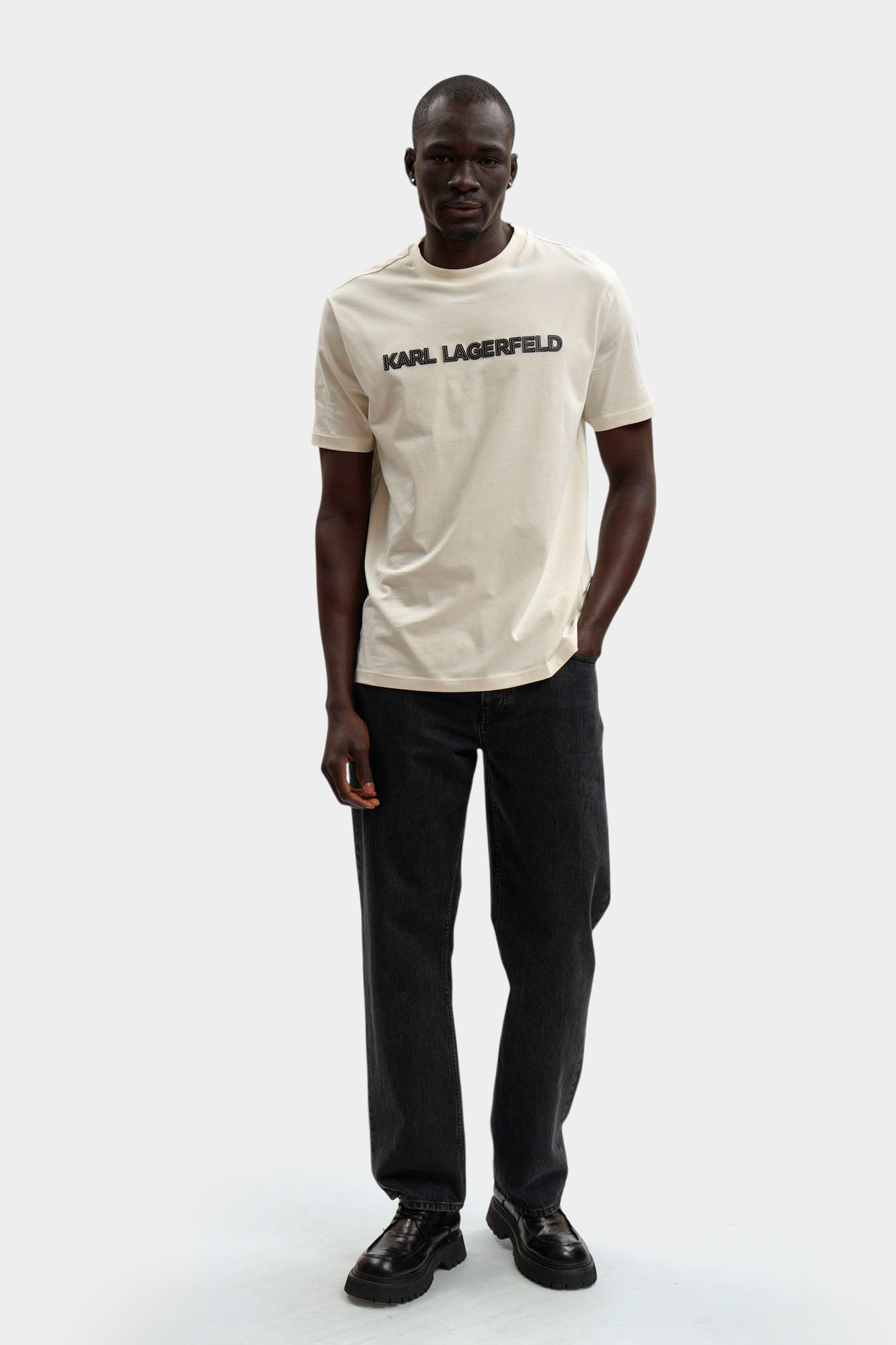 561255_755076 Футболка Karl Lagerfeld Бежевый