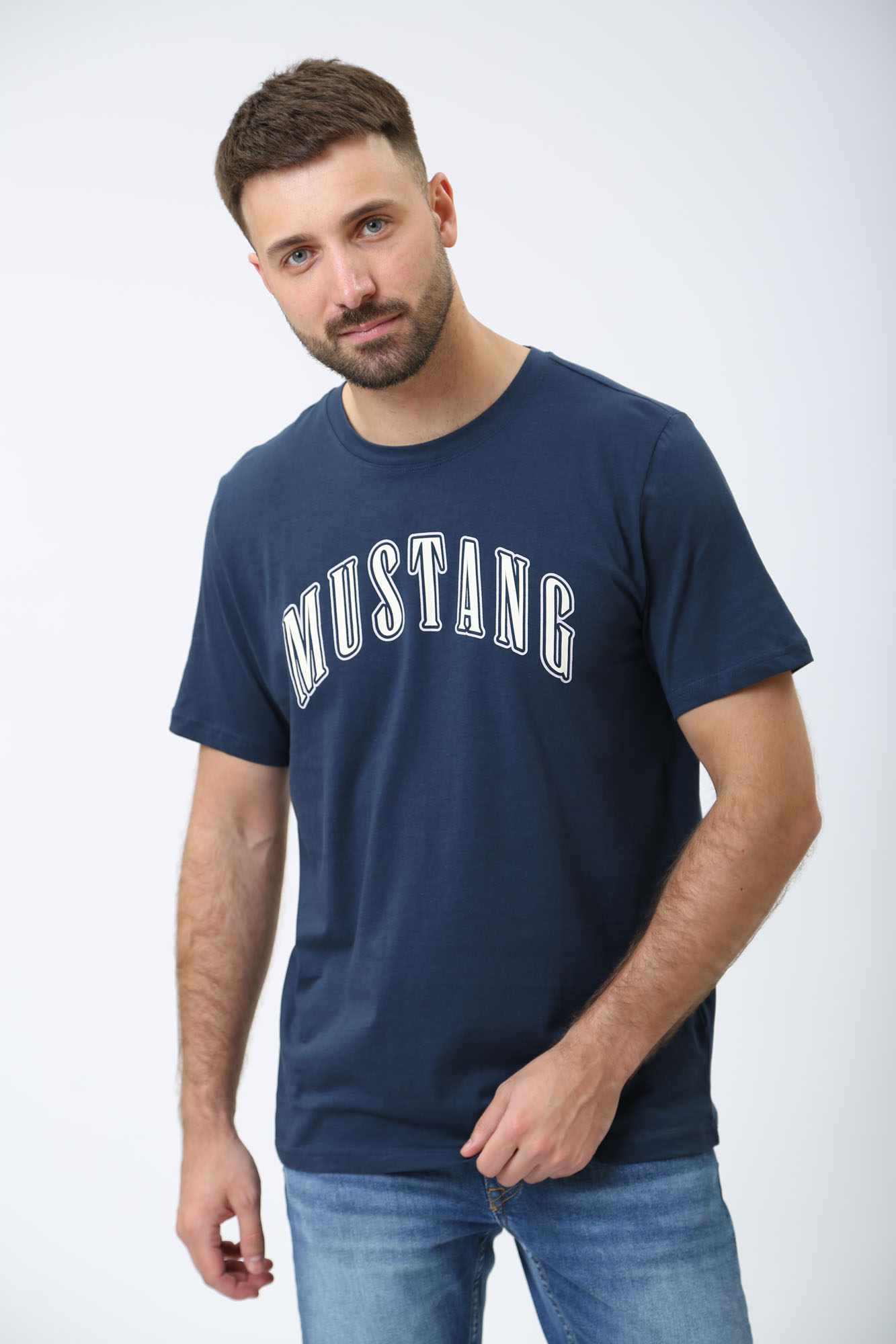 1014927 Футболка Mustang Синий