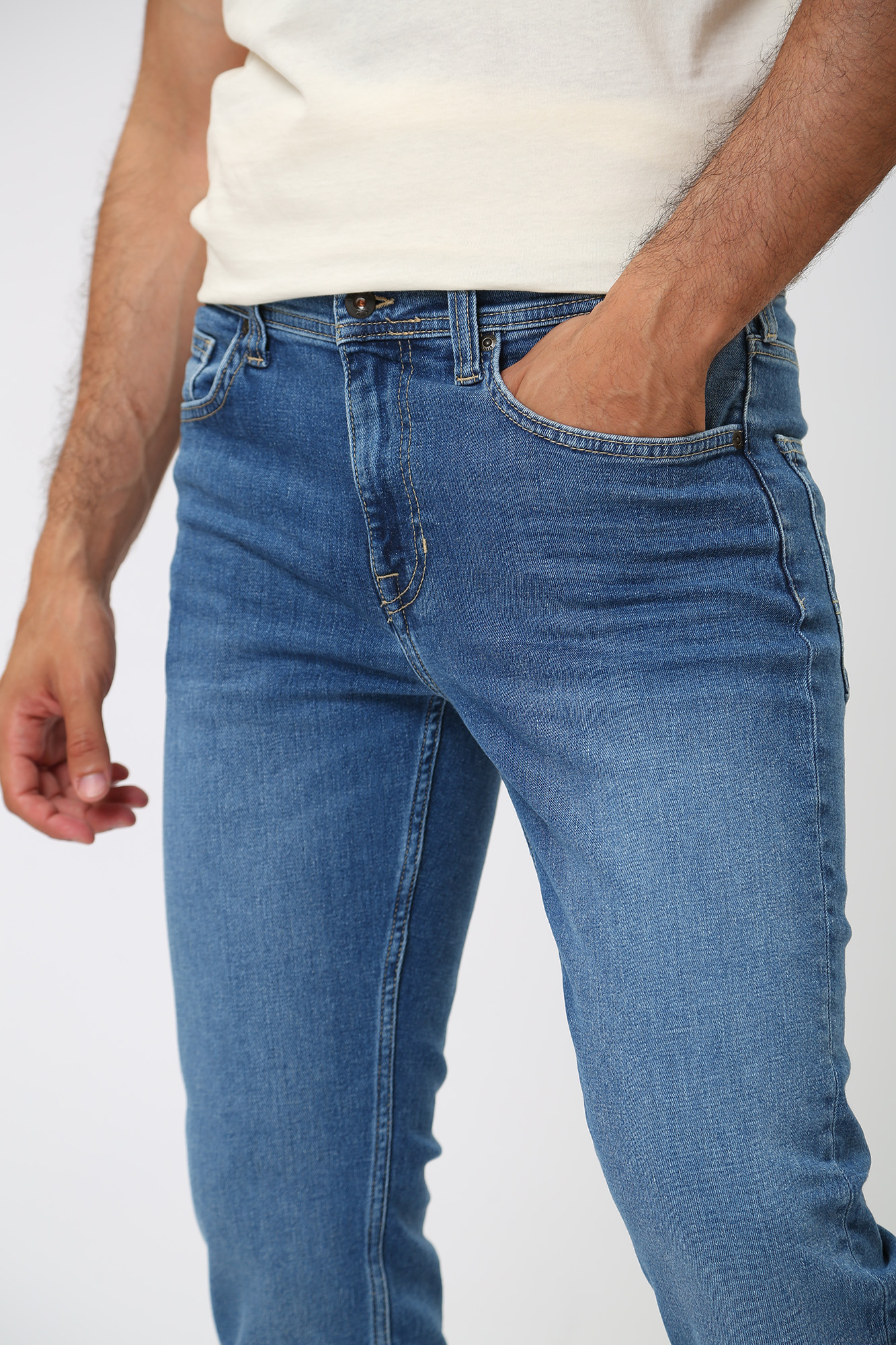 1013320-5000 Брюки джинсовые Mustang Синий