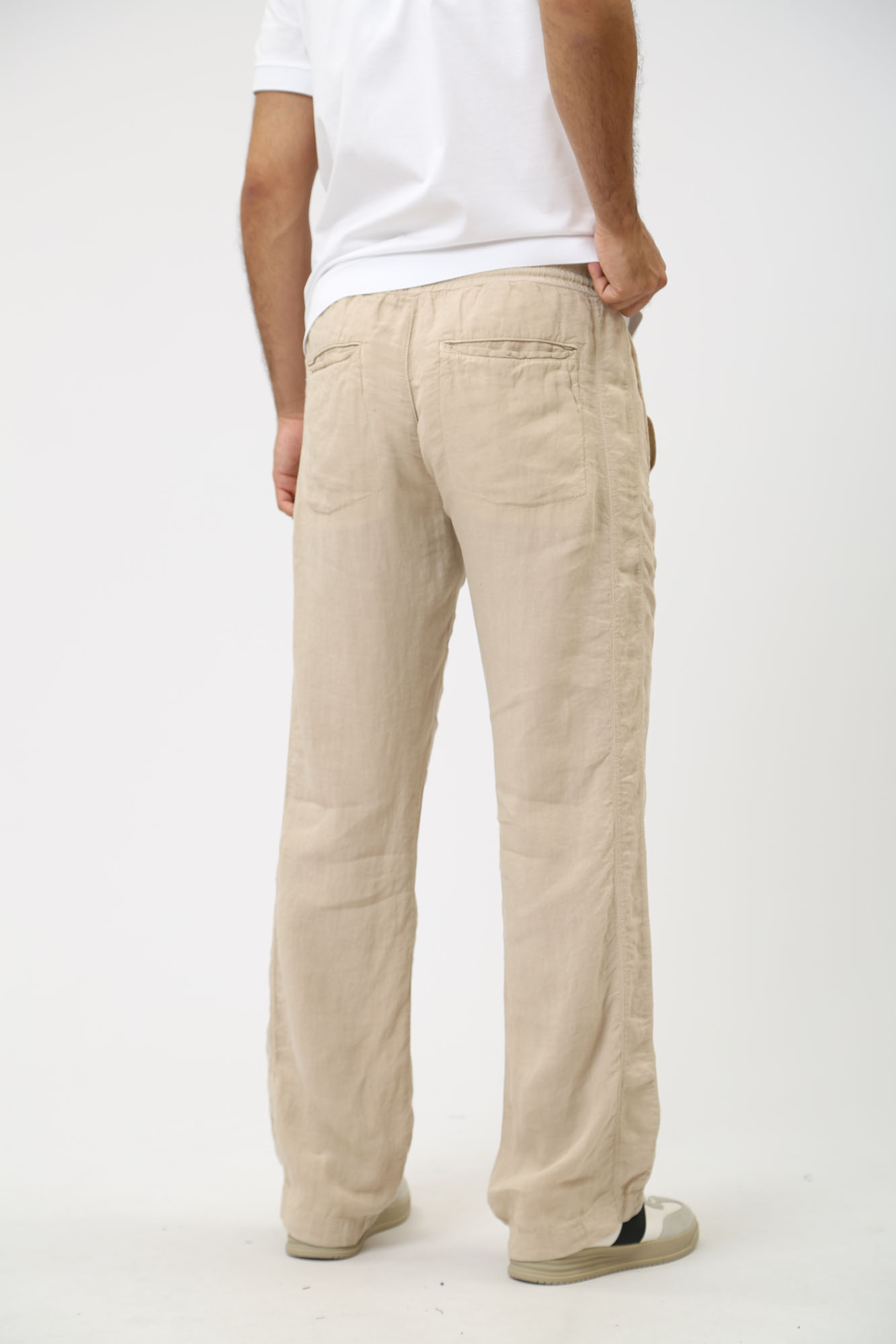 542815_255815 Брюки льняные Karl Lagerfeld Бежевый