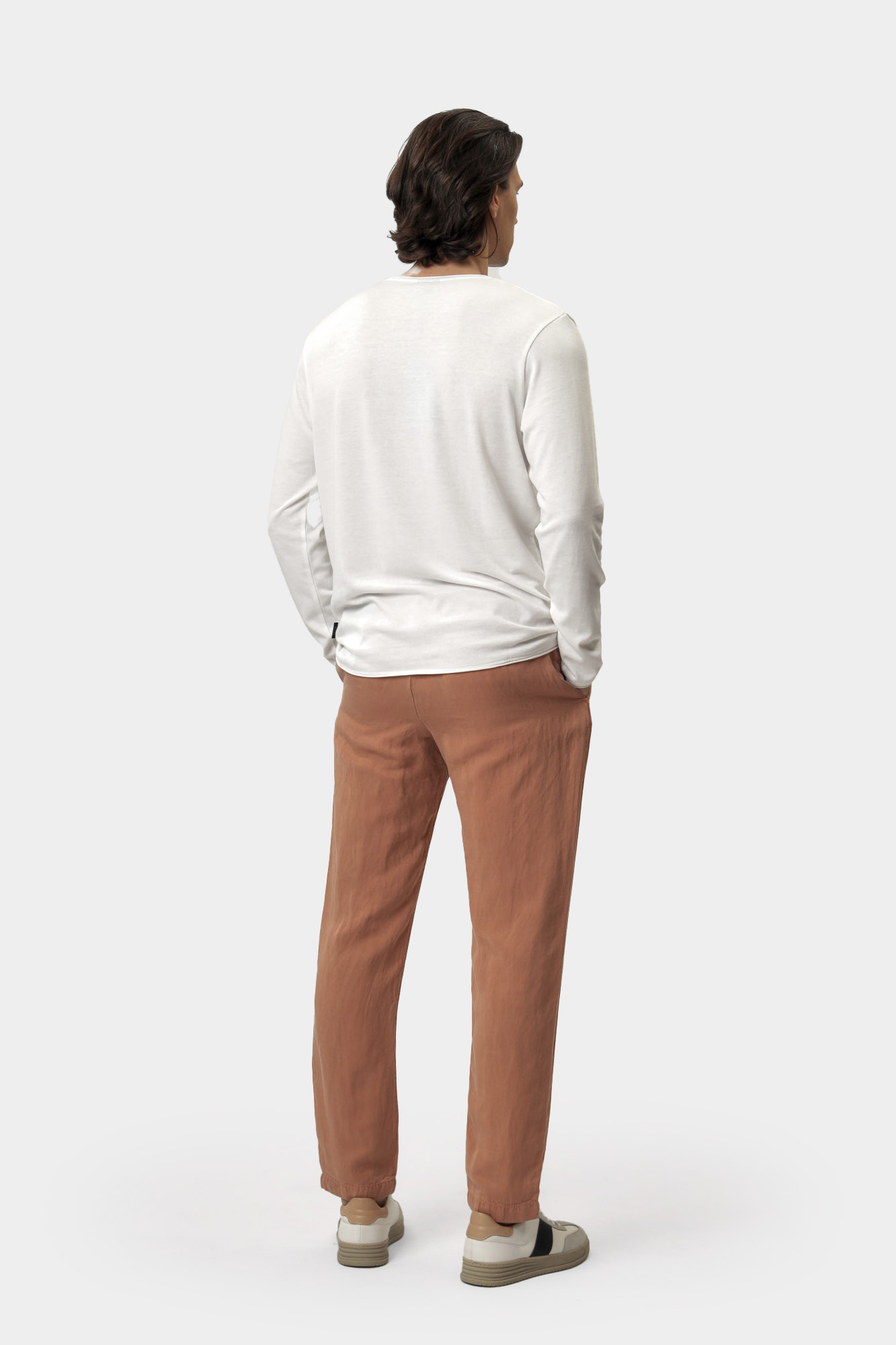 30046803_10015385 Брюки льняные Strellson Бежевый