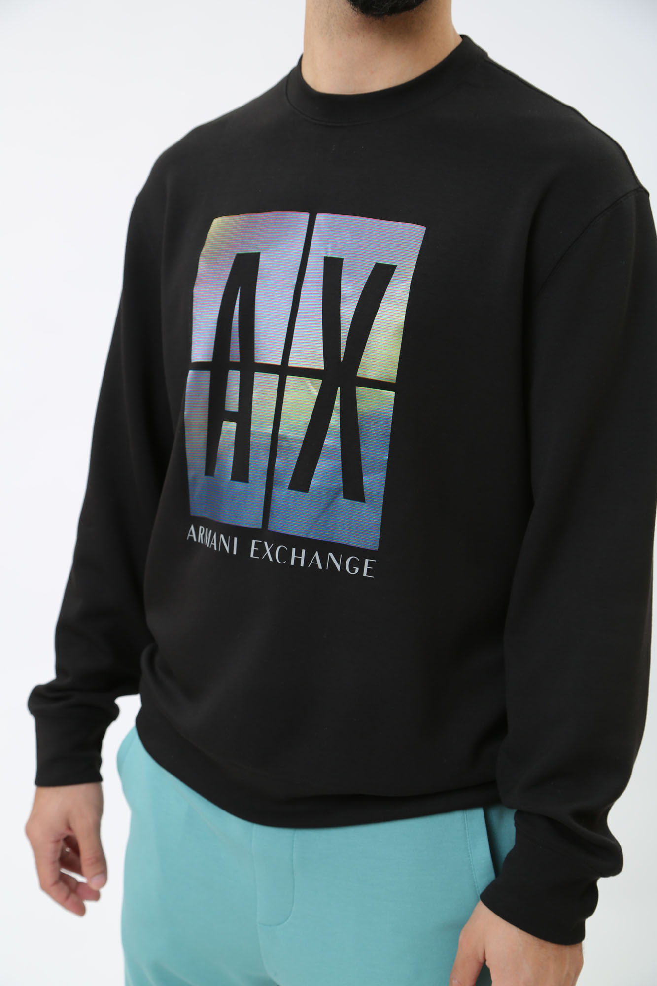 3DZMJE_ZJZDZ Свитшот Armani Exchange Черный