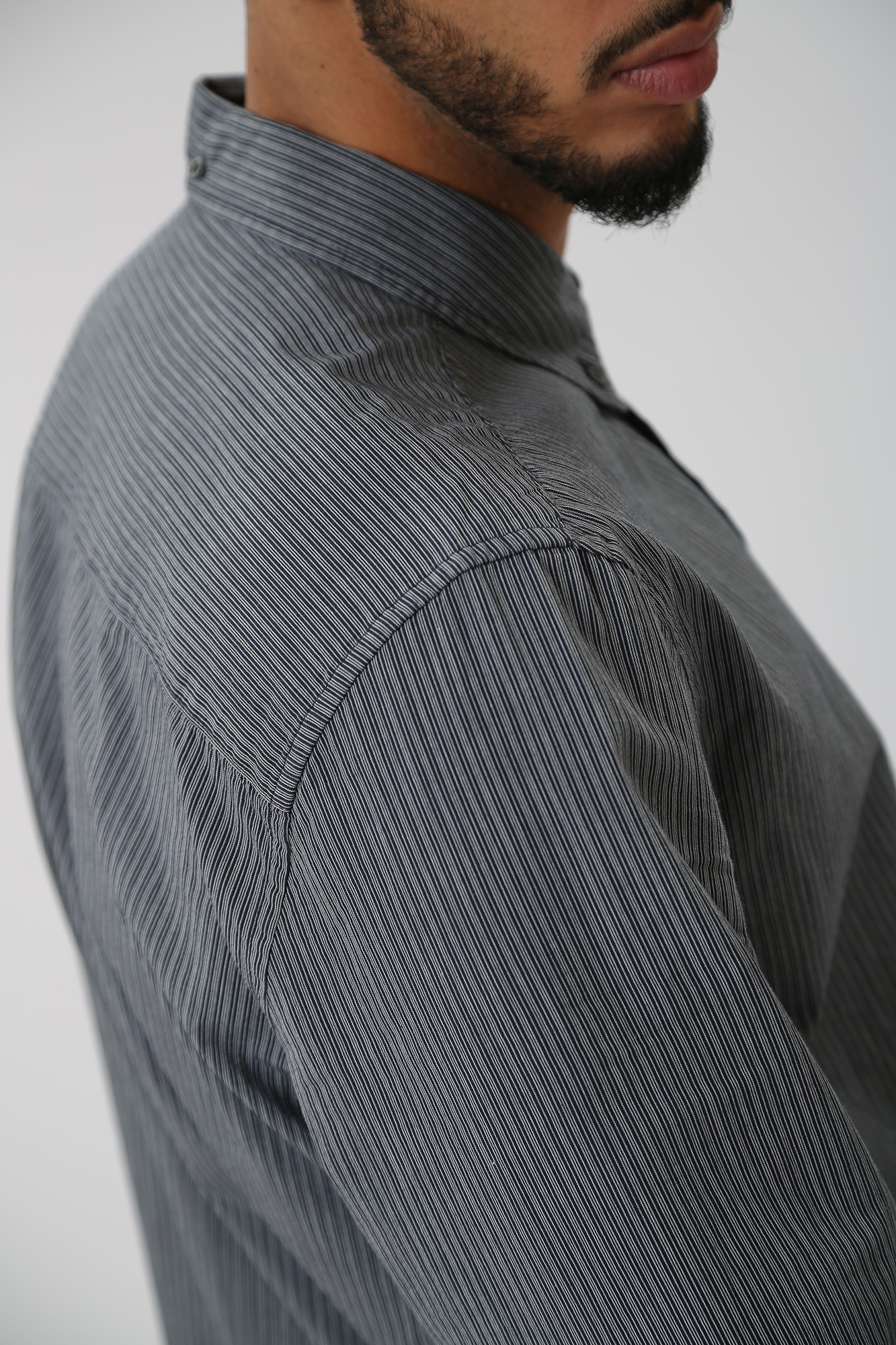 1014129 Рубашка с длинным рукавом Mustang Серый