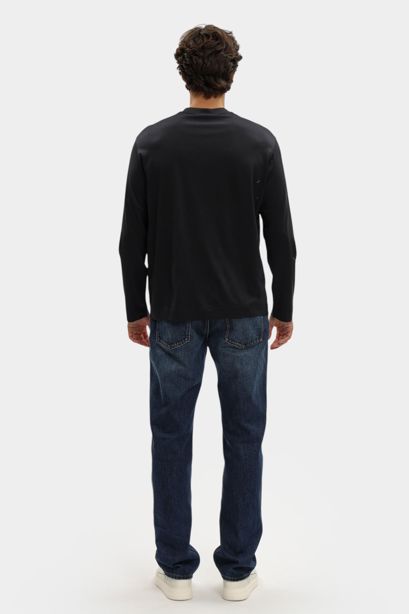 EM004345_ AF10761 Лонгслив Emporio Armani Голубой