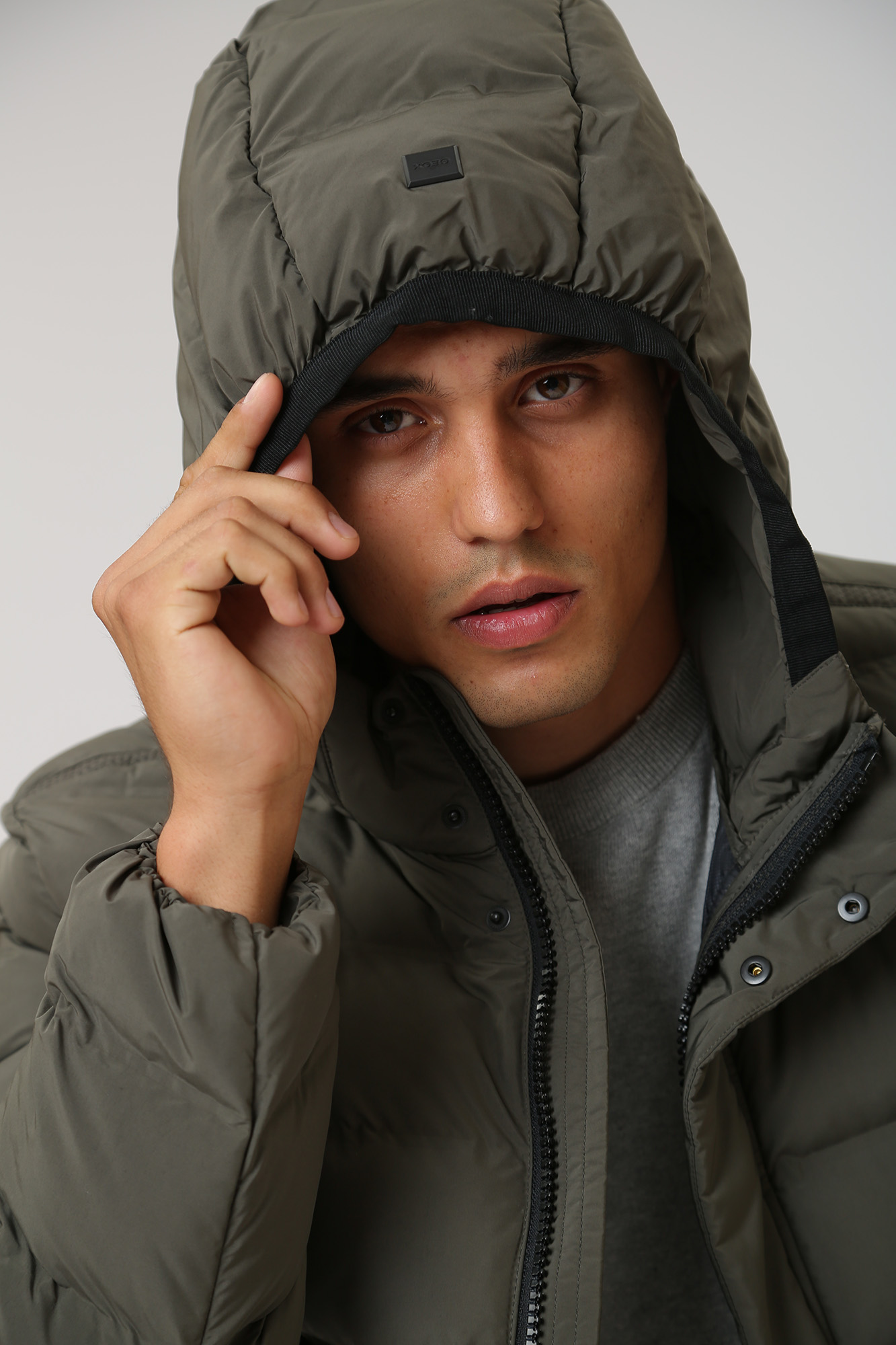 M3628LT2961F3 Пуховик удлиненный Geox Хаки