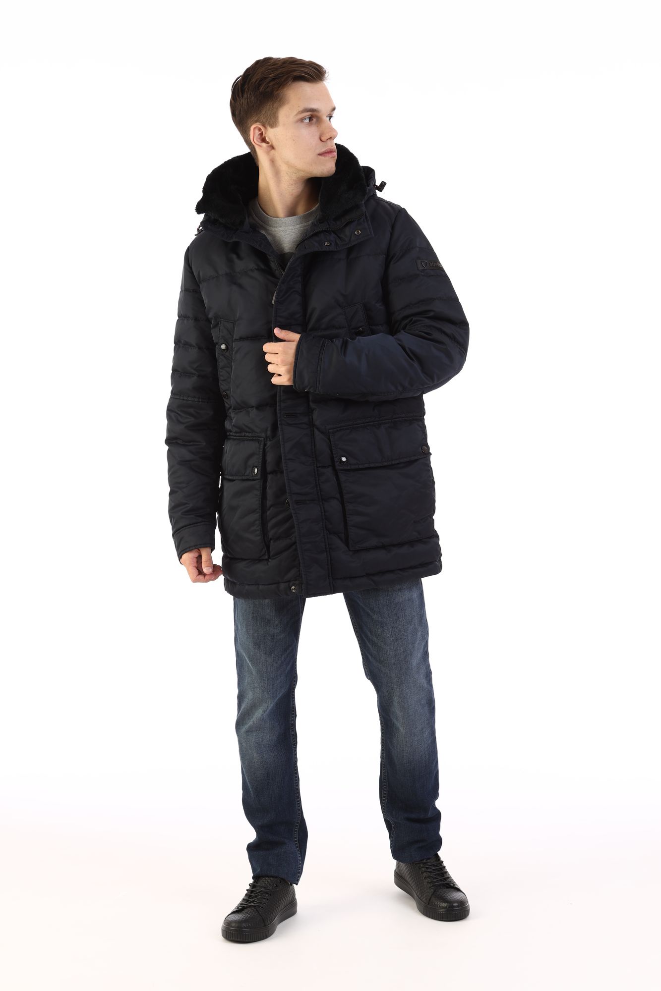 30017262_10001043 Куртка пуховая Strellson Синий