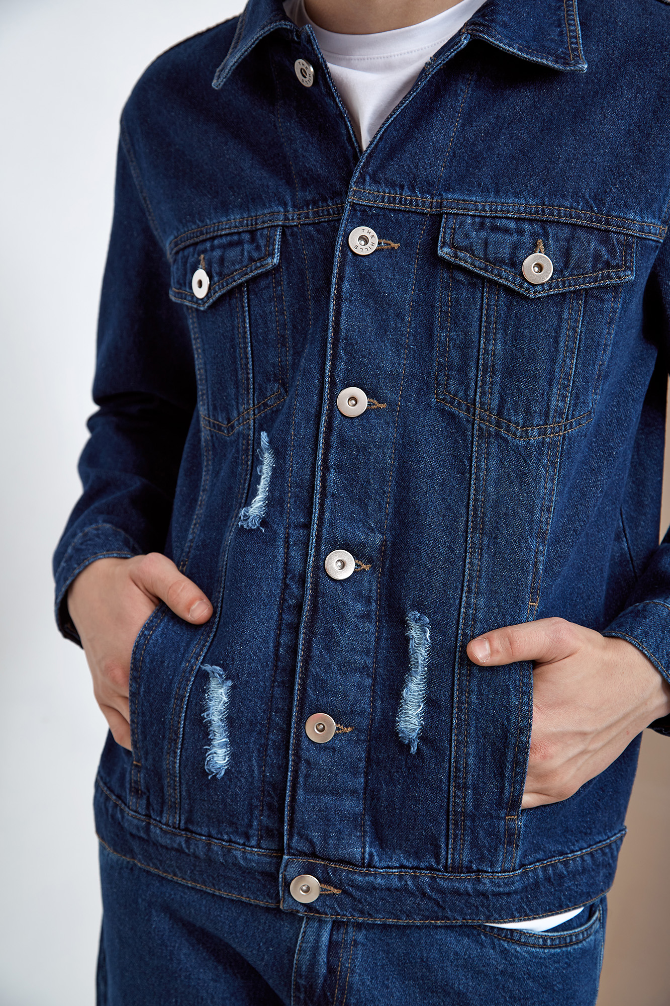 M-222-UR-56-3474-410 Куртка джинсовая The Hills Синий