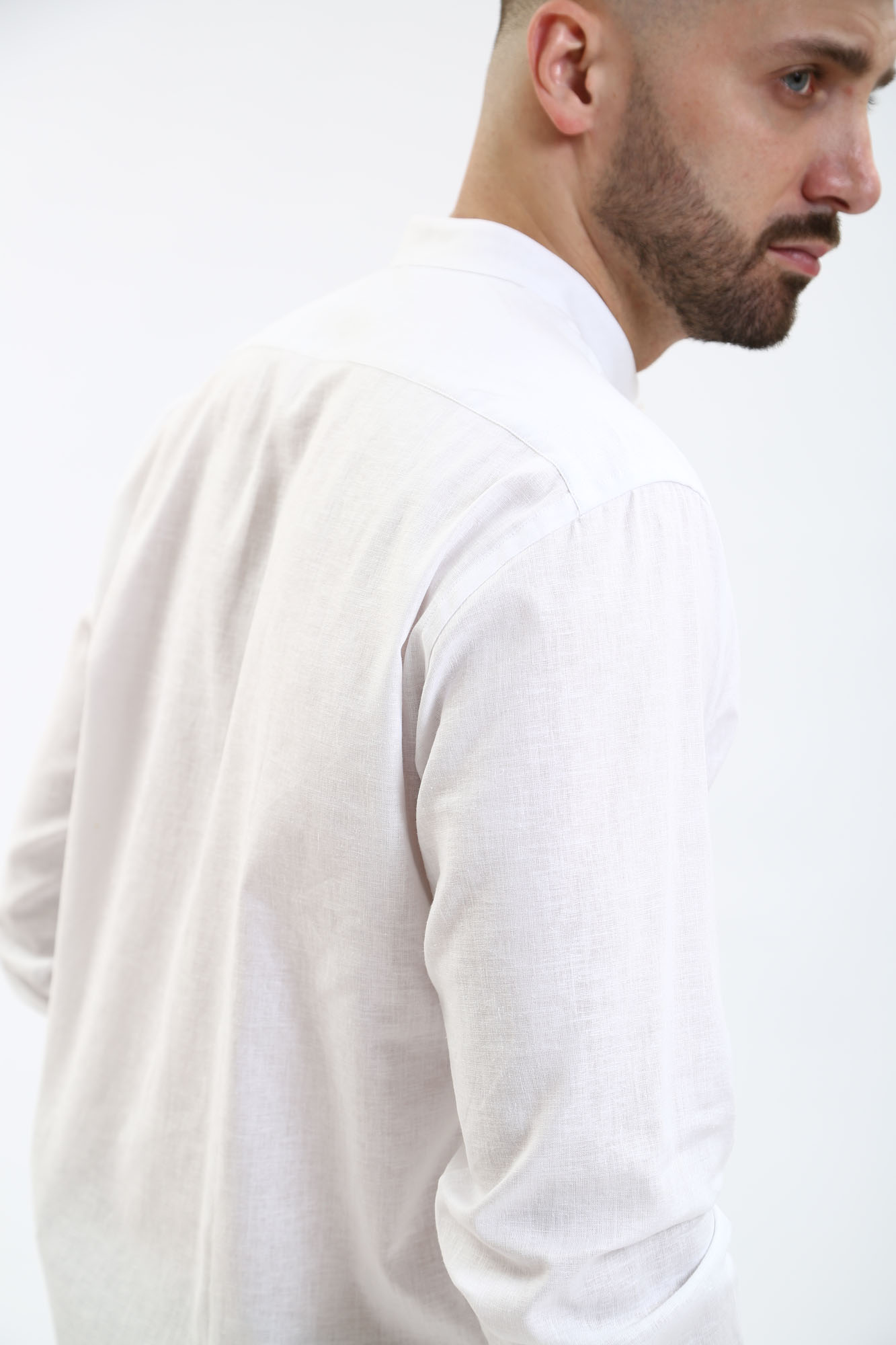 542627_605035 Сорочка льняная д/р Karl Lagerfeld Белый