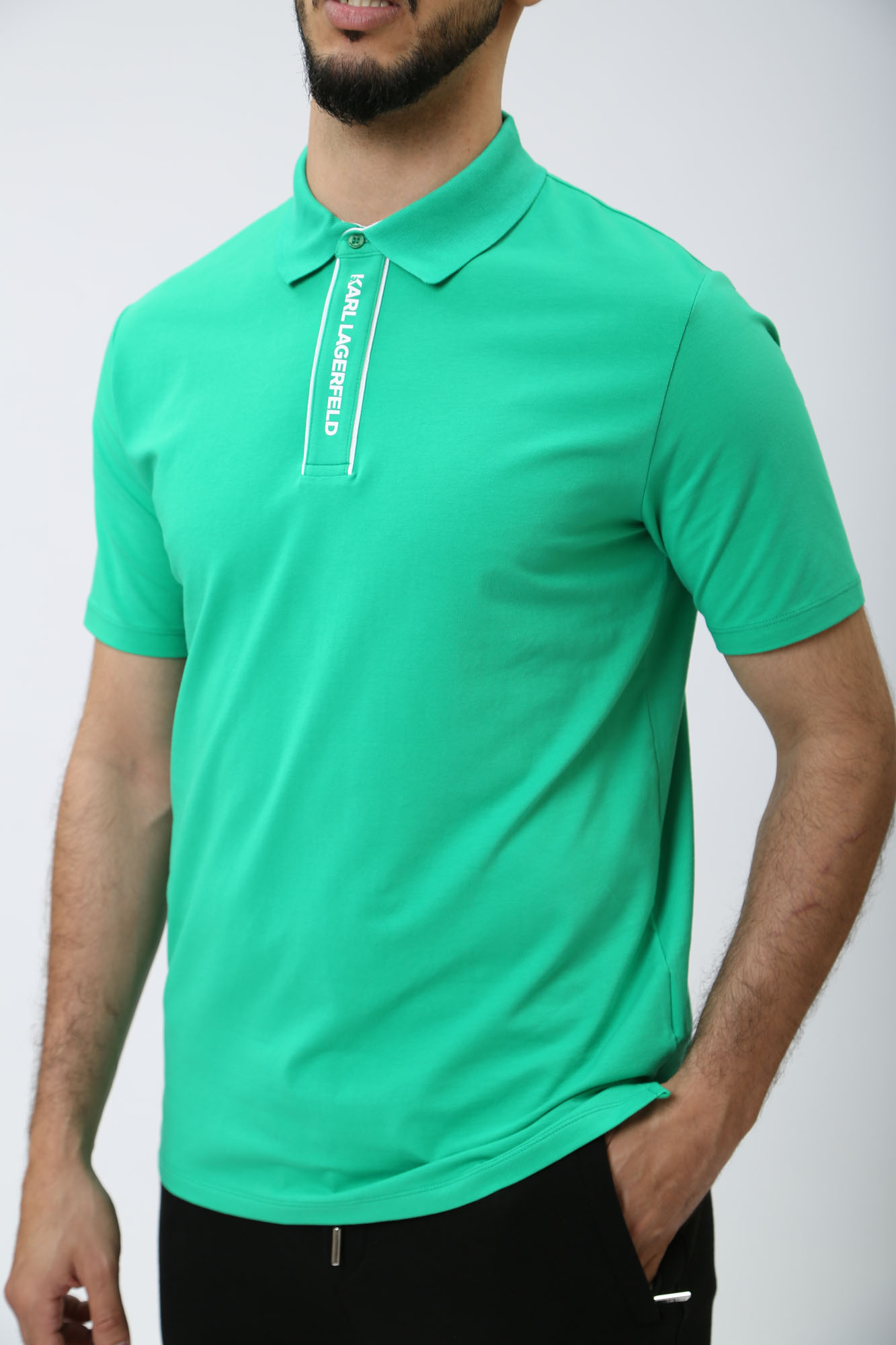 542221_745017 Поло Karl Lagerfeld Зеленый