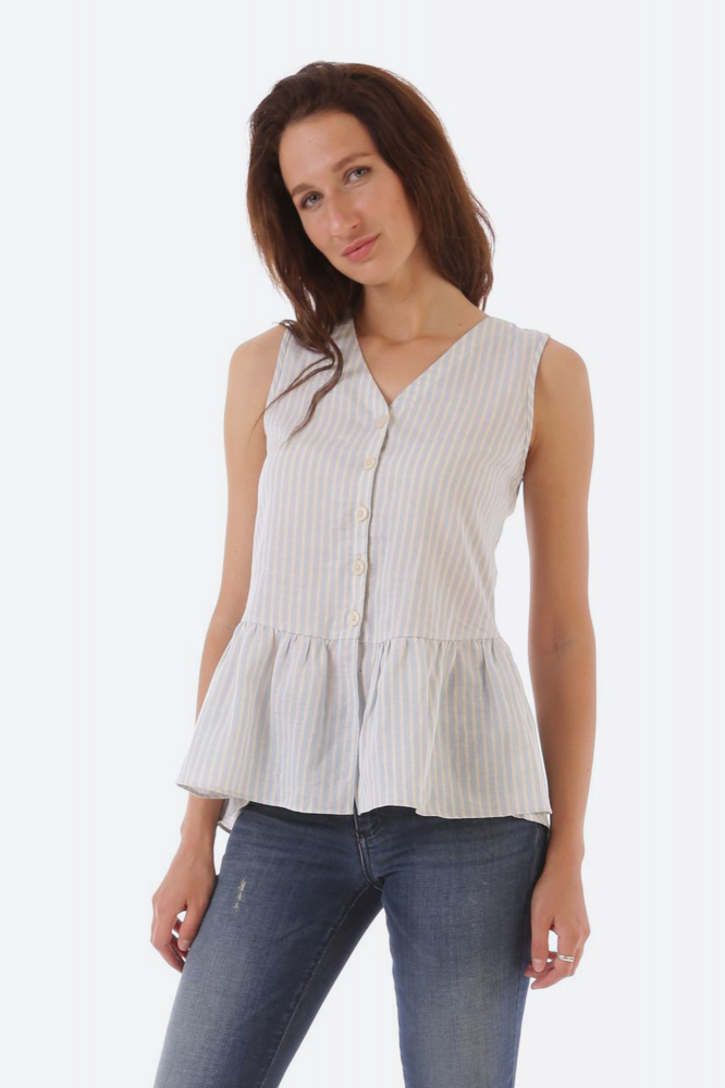 Брюки Pepe Jeans Смесовый лен Бежевый