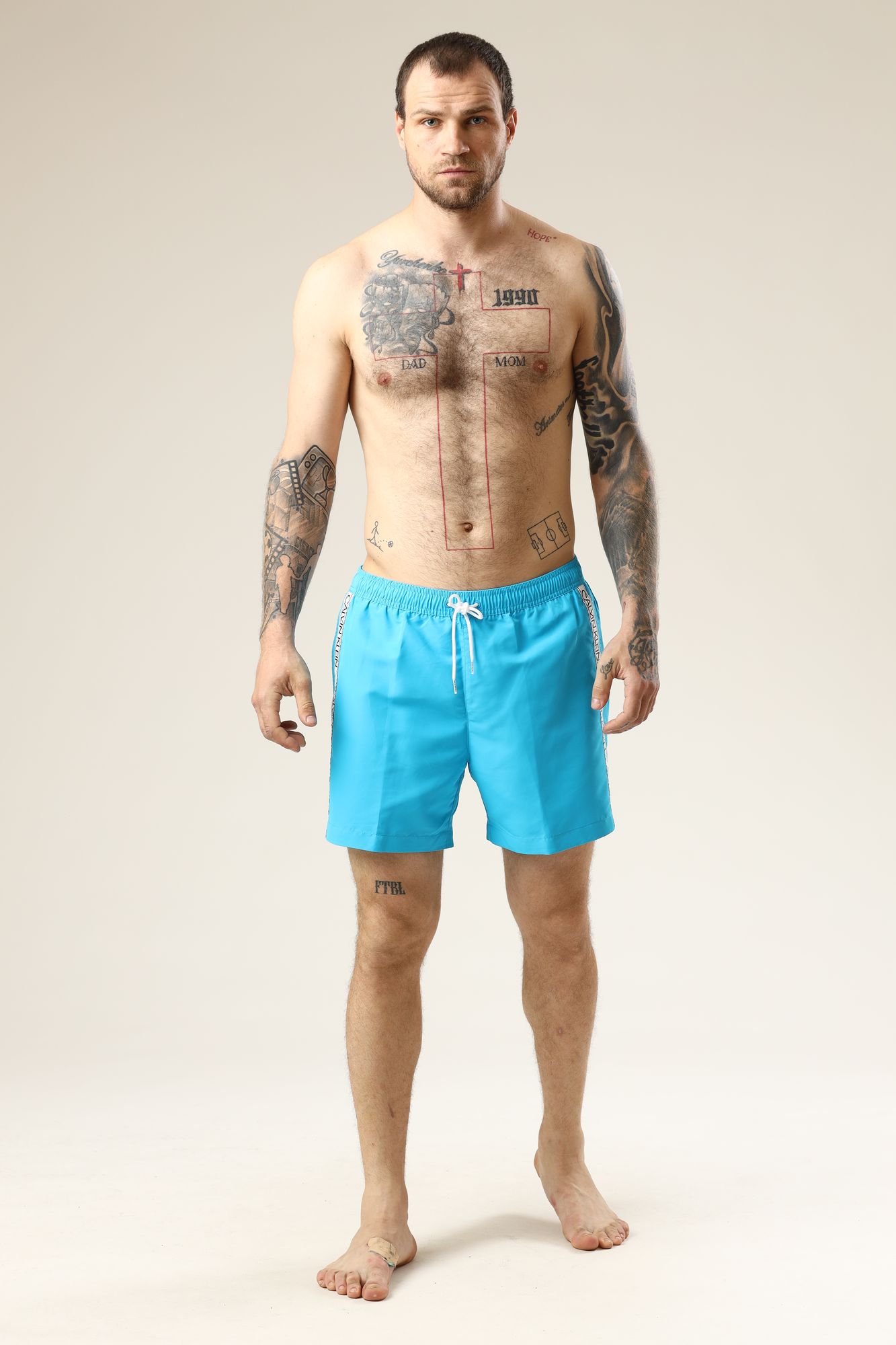 KM0KM00558_CXR Шорты плавательные Calvin Klein Underwear Голубой