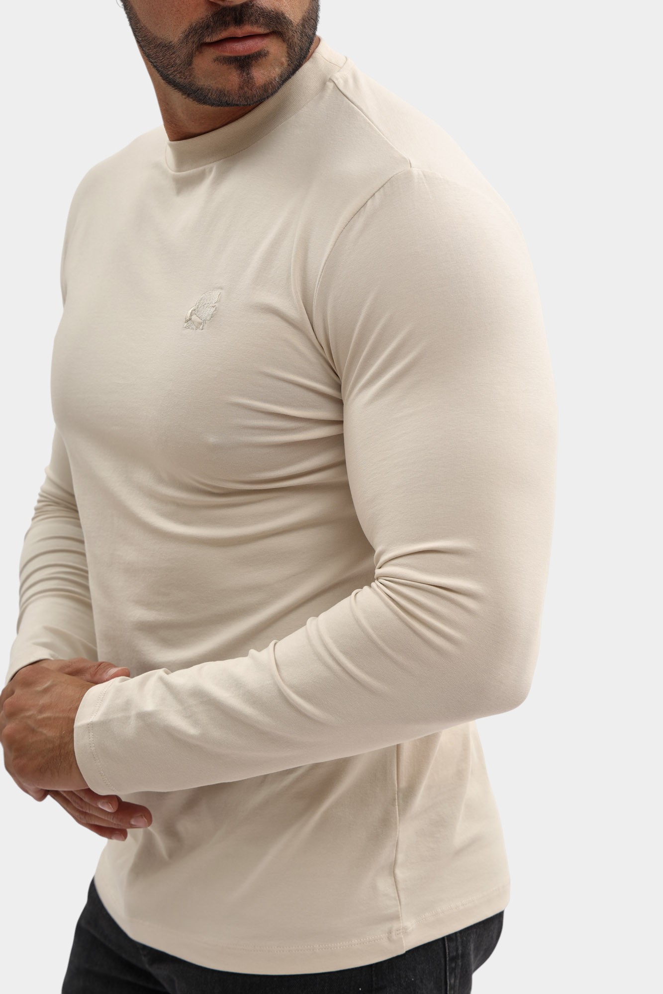 554221_755020 Лонгслив Karl Lagerfeld Бежевый