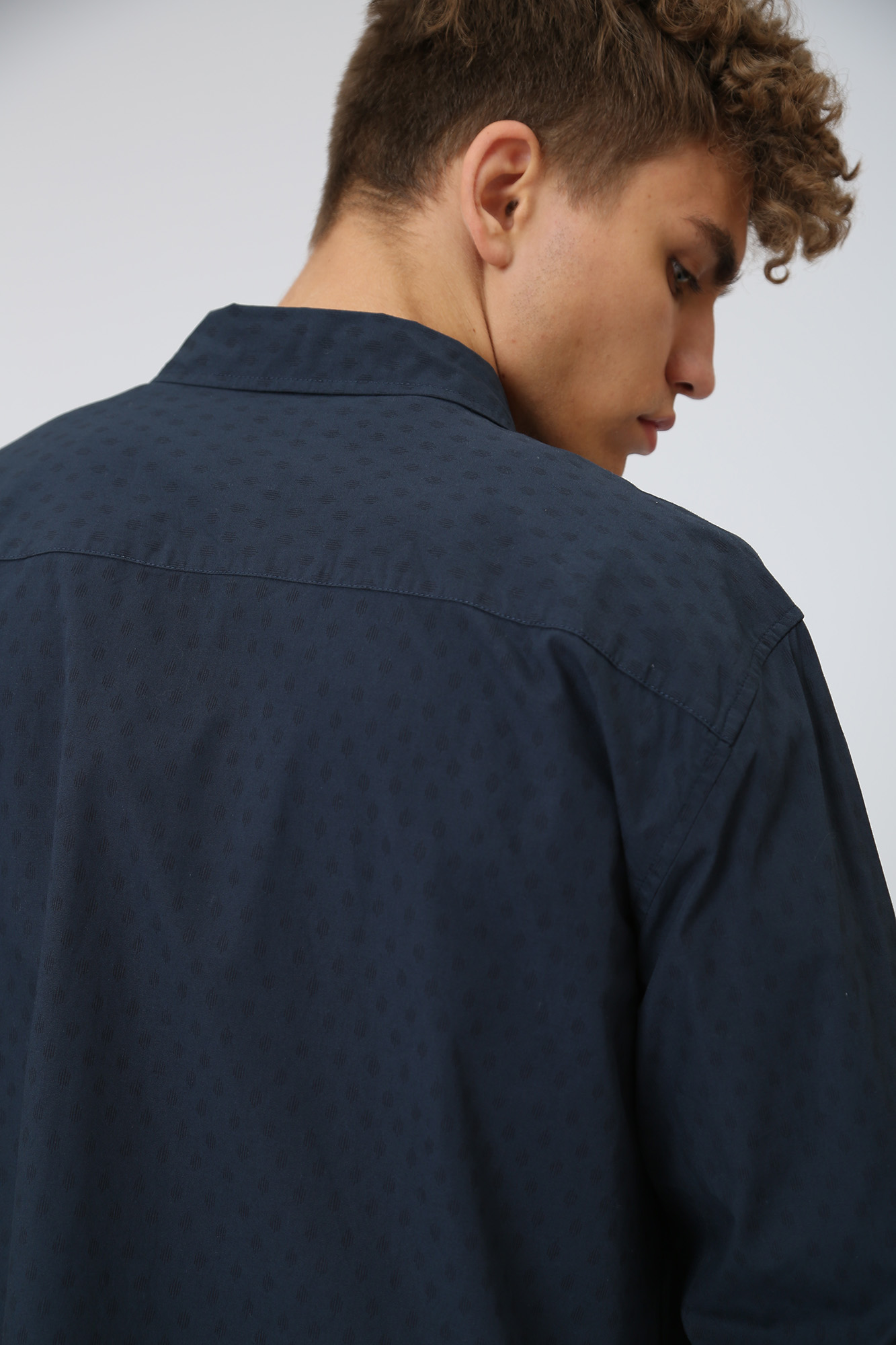 1013474-12395 Рубашка с длинным рукавом Mustang Синий