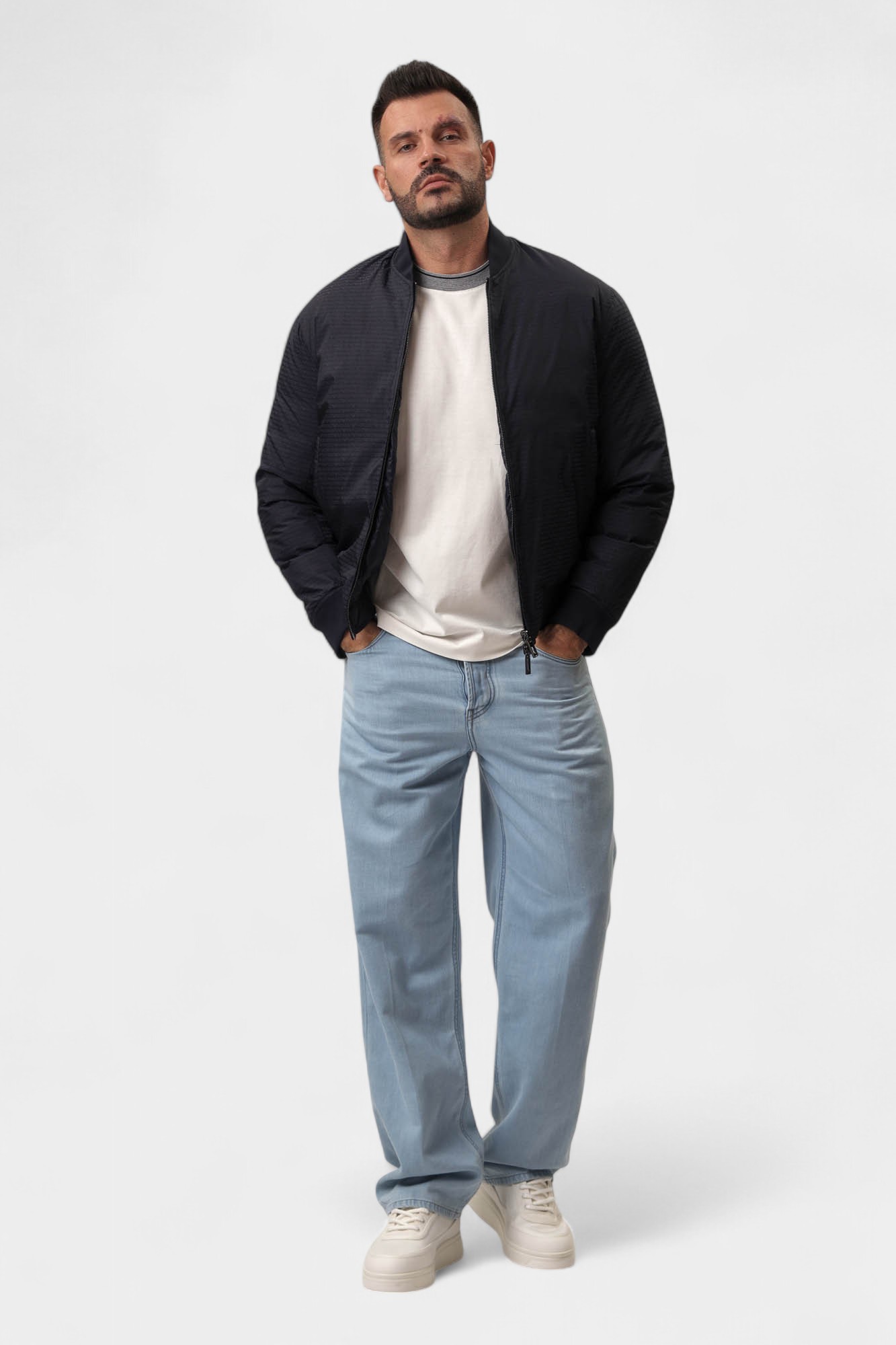 EM001285_AF15384 Бомбер Emporio Armani Синий