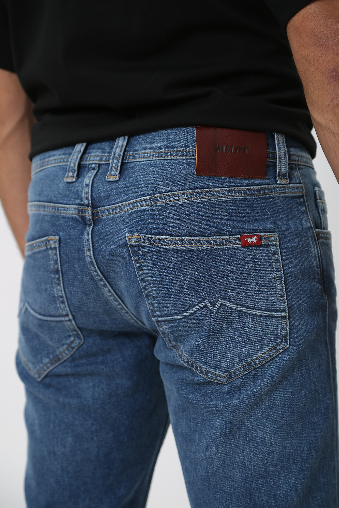 1014595-5000 Брюки джинсовые Mustang Голубой