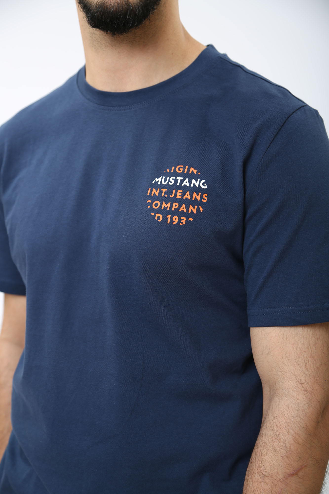 1014929 Футболка Mustang Синий