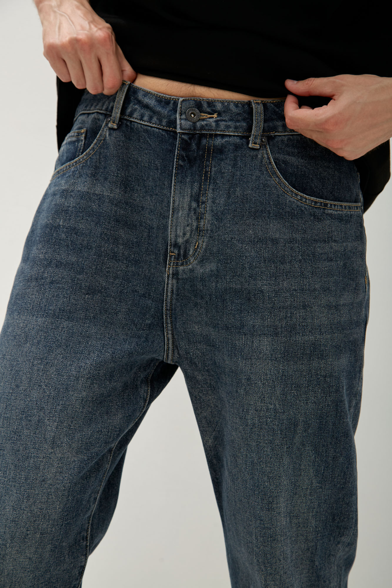 M-241-QW-56-8897- Брюки джинсовые The Hills Синий