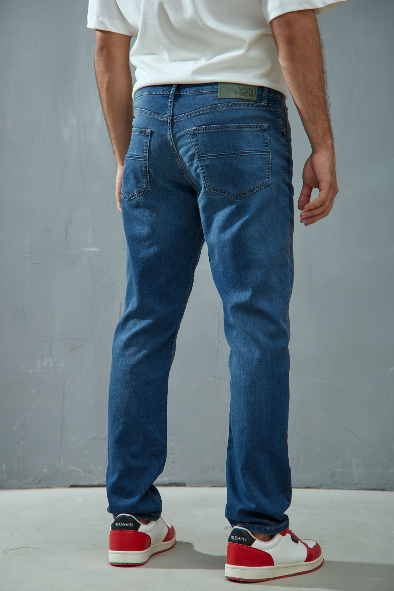 VM-OMA-33-029 Джинсы SLIM  Van Mich Синий