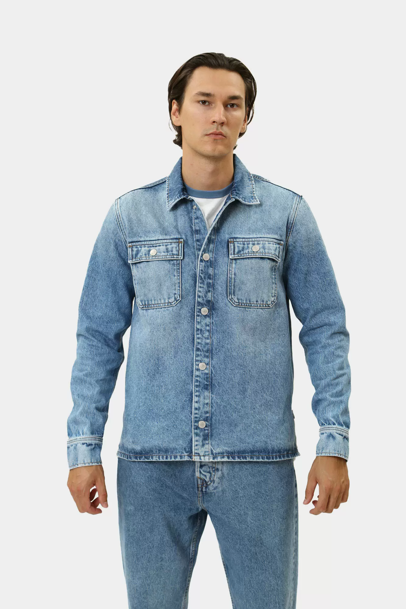 PM308585MP7 Рубашка с длинным рукавом Pepe Jeans Голубой