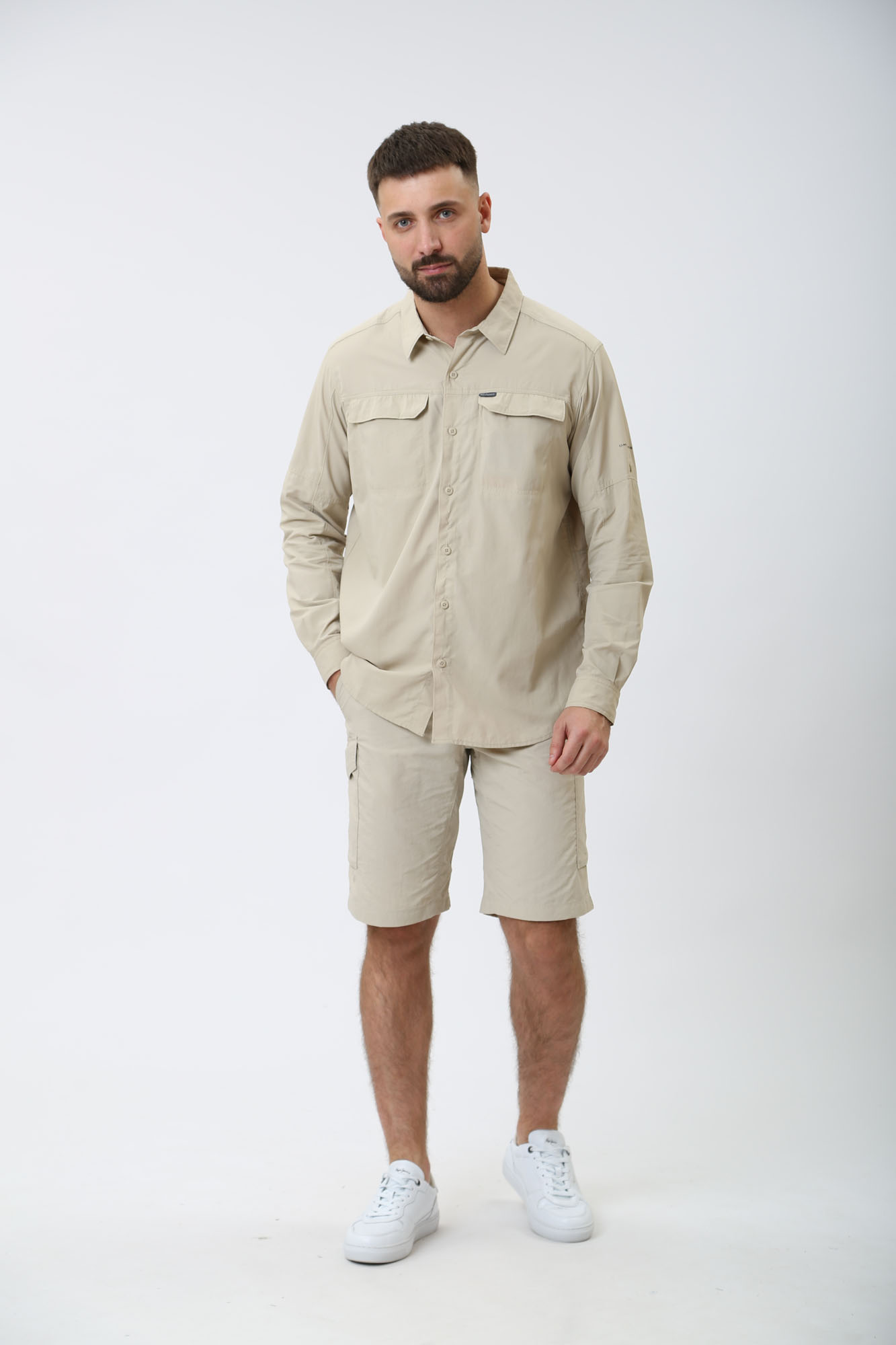 1839311 Рубашка с длинным рукавом Columbia Бежевый