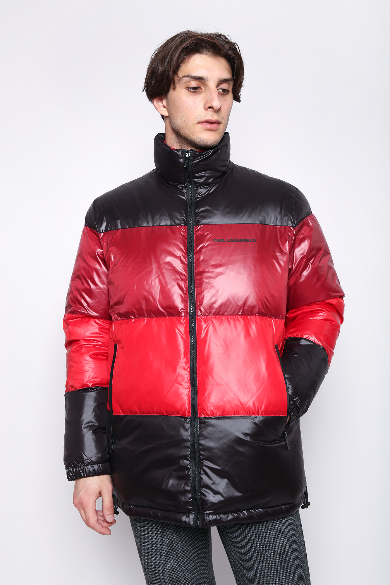 Куртка lagerfeld мужская. Кожаная куртка Karl Lagerfeld красная.